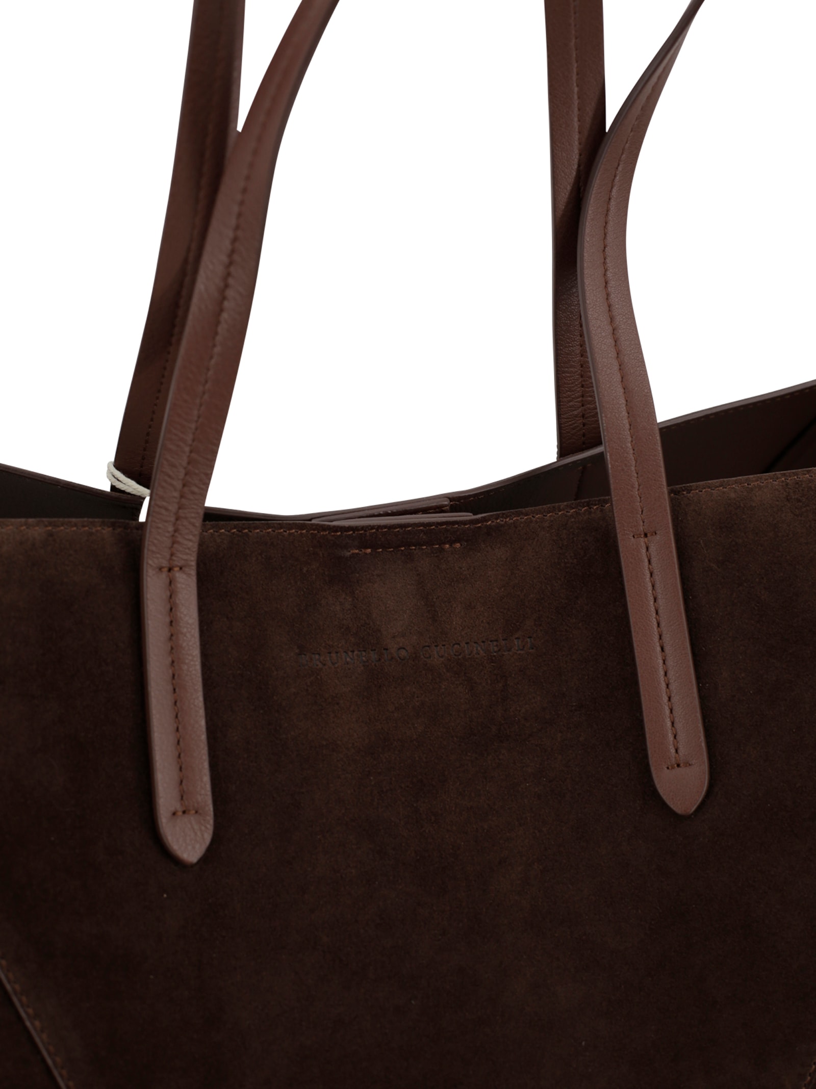 Brunello Cucinelli Stitched Duo Tote Bag In Purple