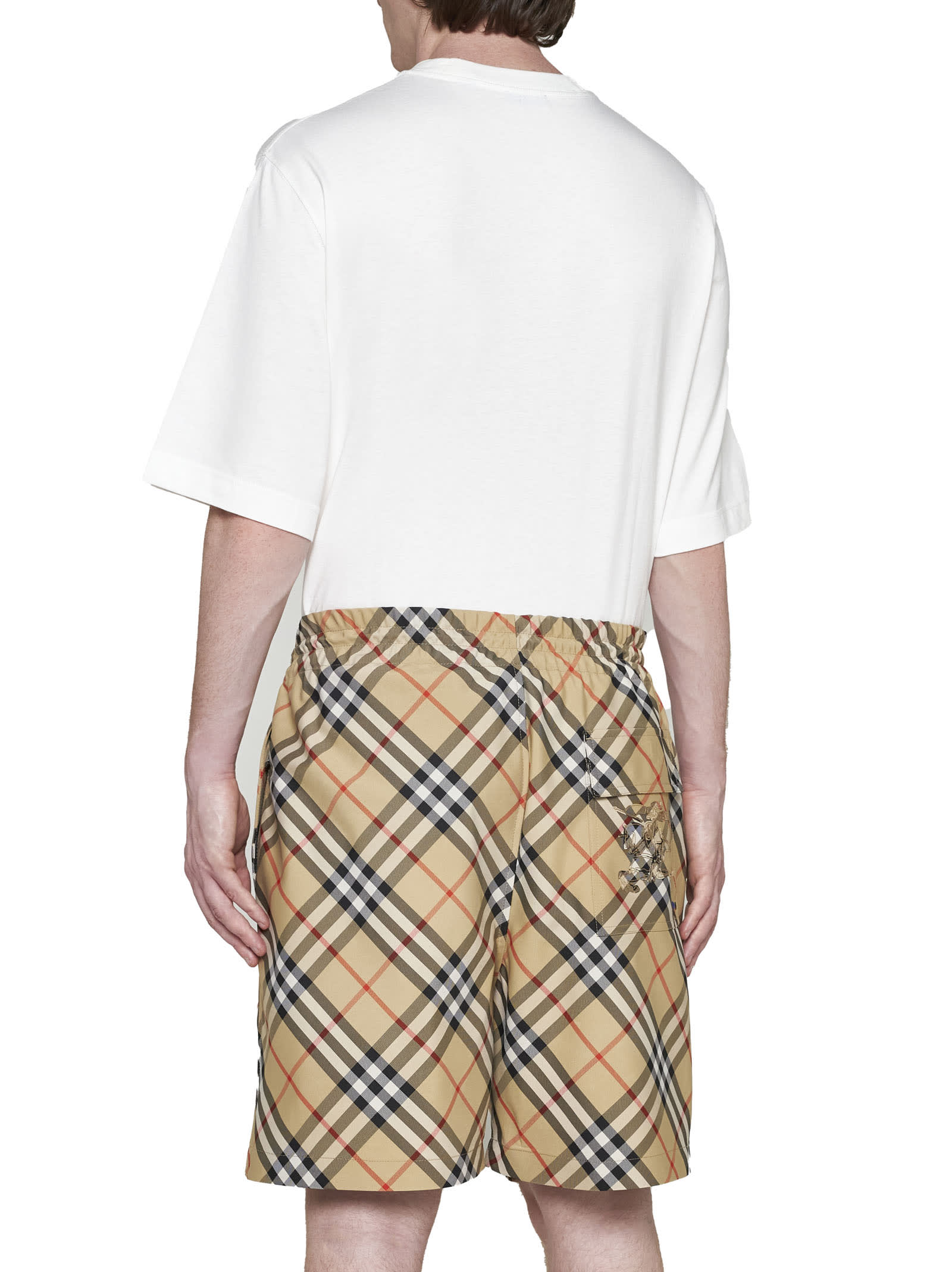 Shop Burberry Shorts In Sand