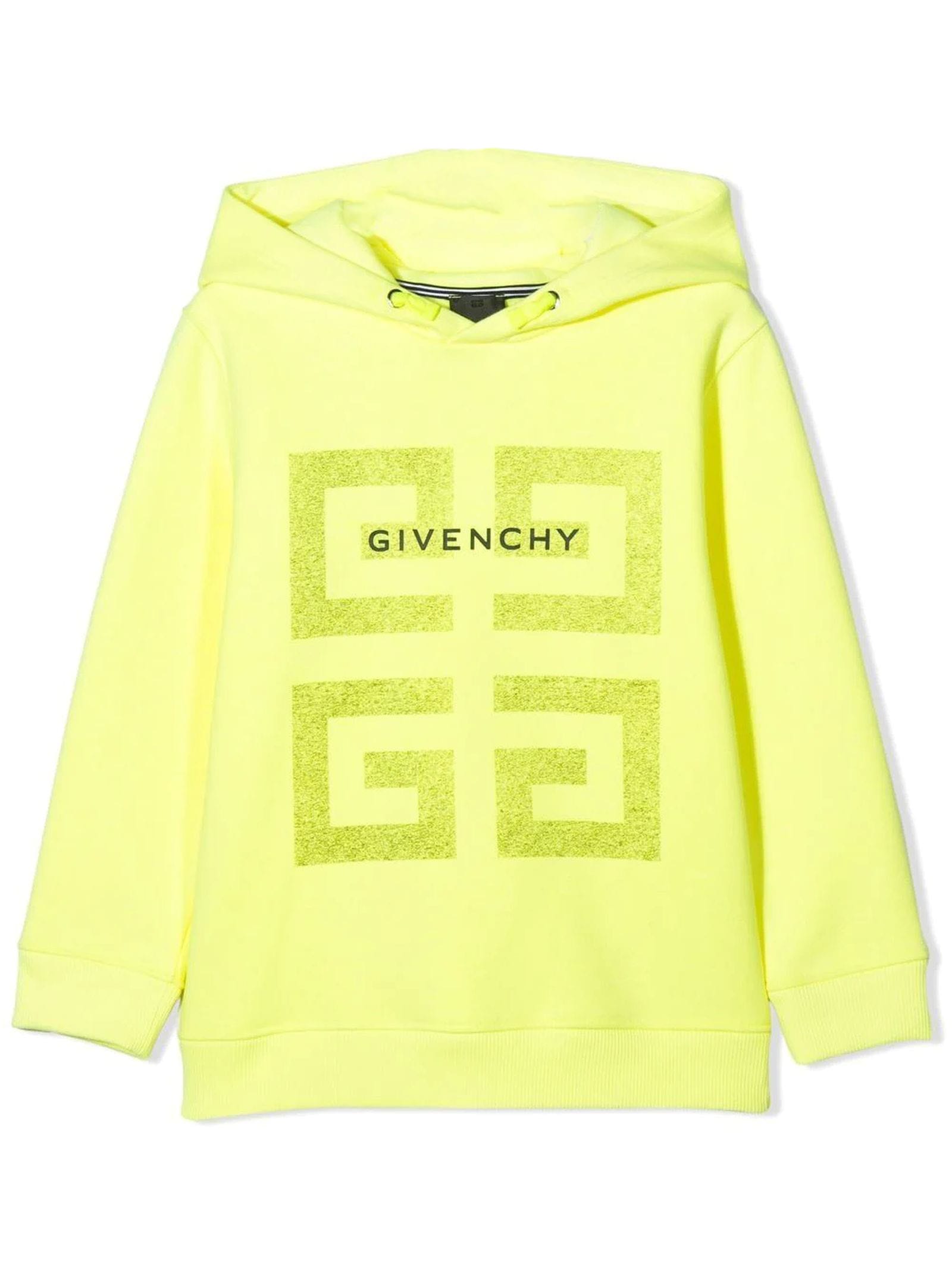 GIVENCHY YELLOW COTTON HOODIE
