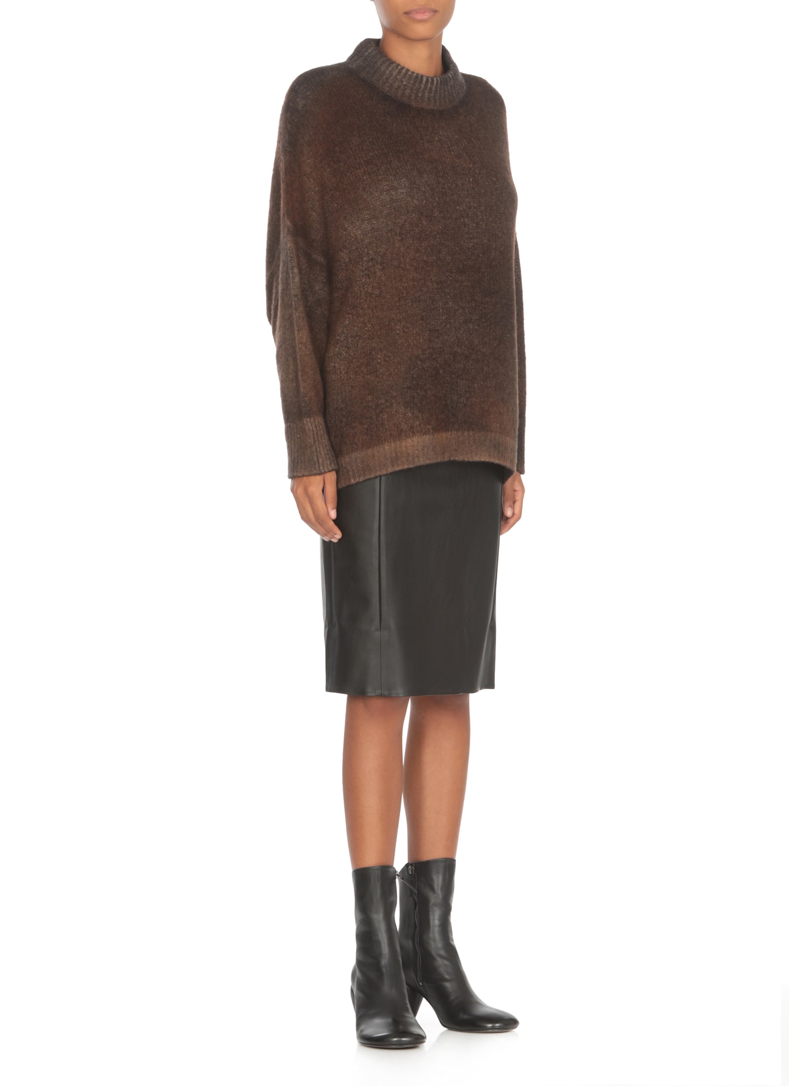 Shop Avant Toi Cashmere And Silk Sweater In Brown