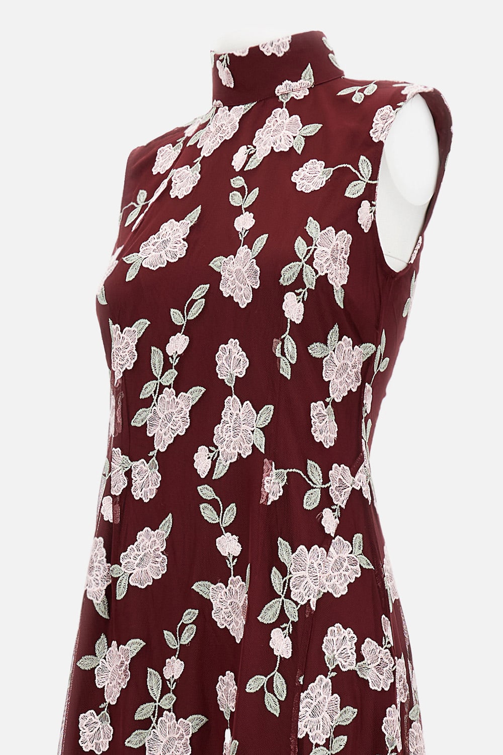 Rotate Birger Christensen Rotate Sleeveless Maxi Dress In Burgundy