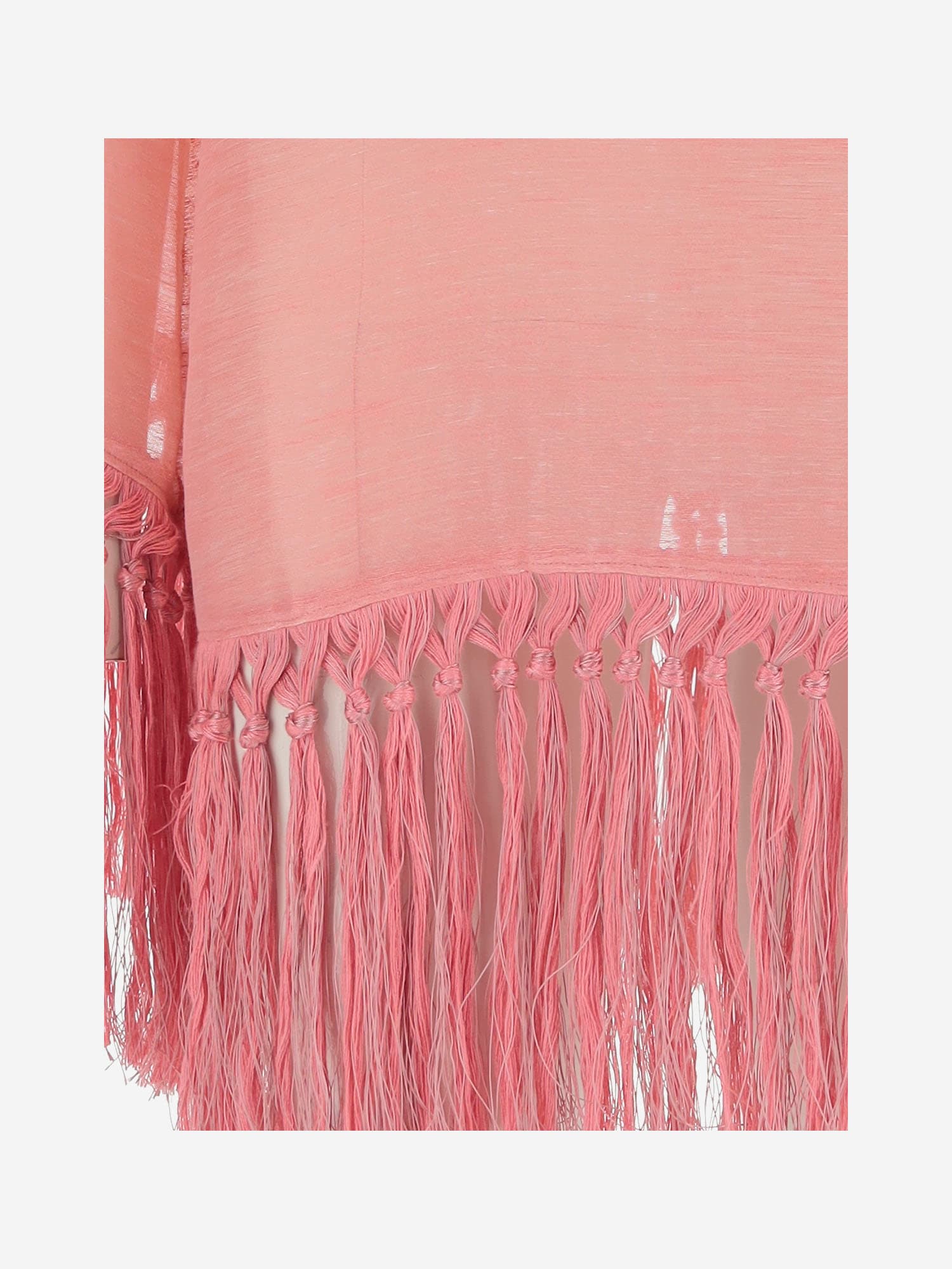 Shop Taller Marmo Claudia Dress With Fringes In Pink