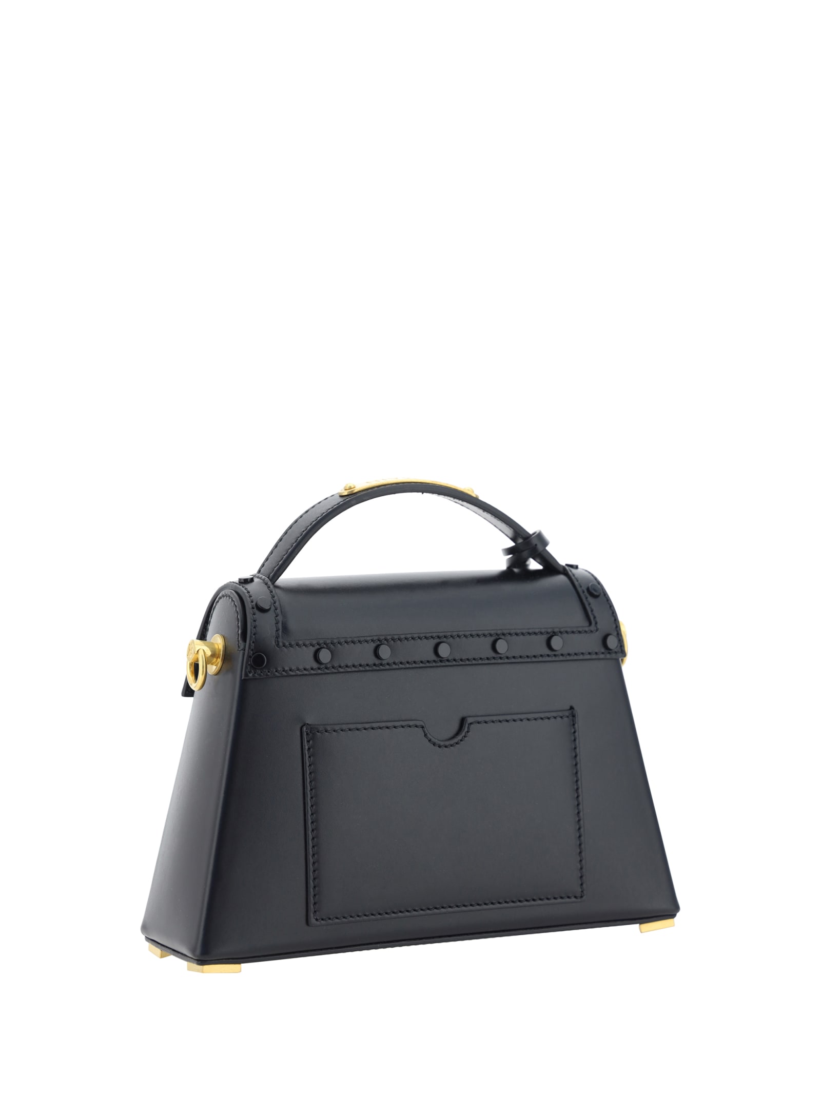 Shop Balmain B-buzz Dynasty Handbag In Noir