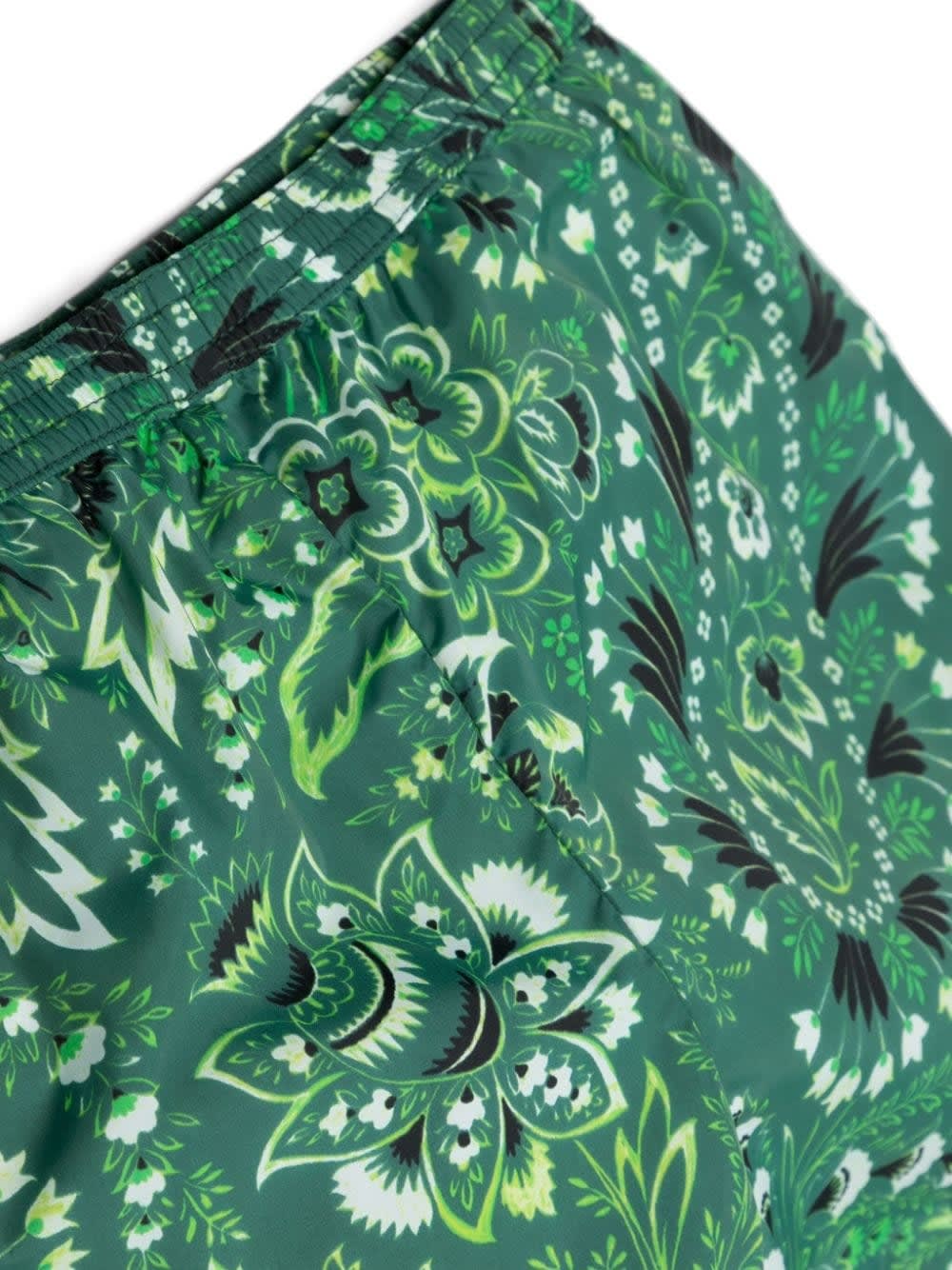 Shop Etro Paisley Print Swimsuit In Green
