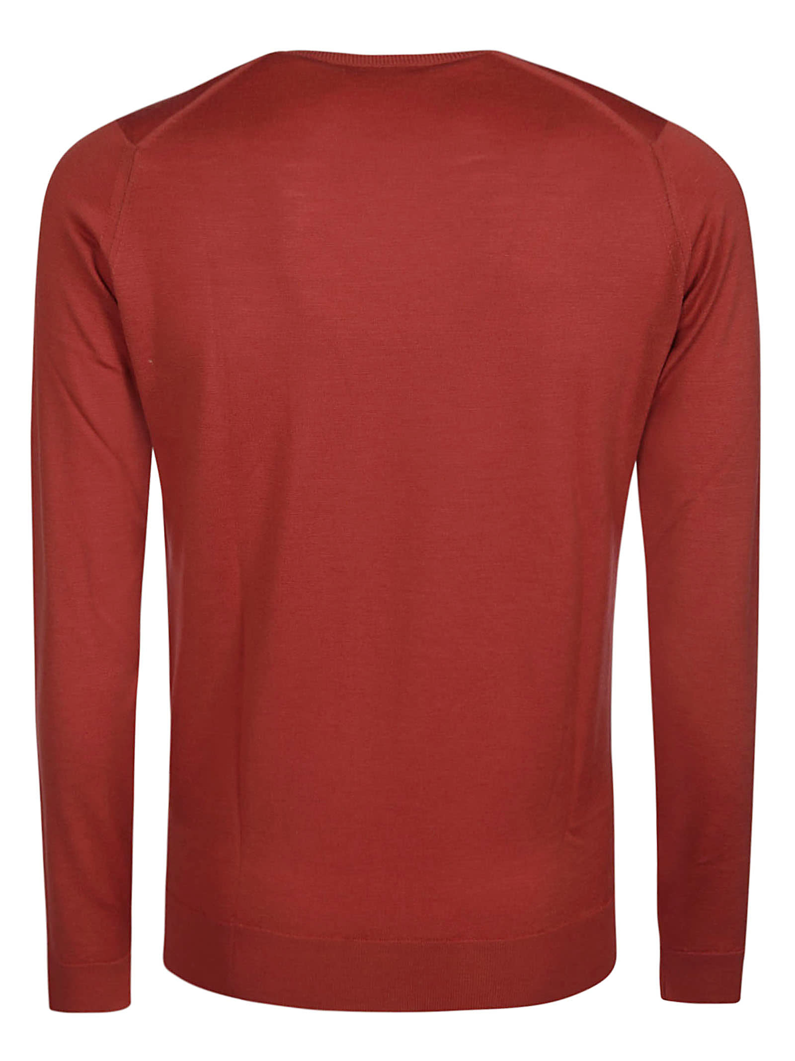 Shop John Smedley Lundy Pullover Ls In Redwood