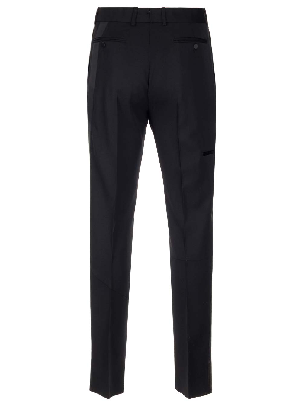 Alexander Mcqueen Tuxedo Cigarette Trousers In Black