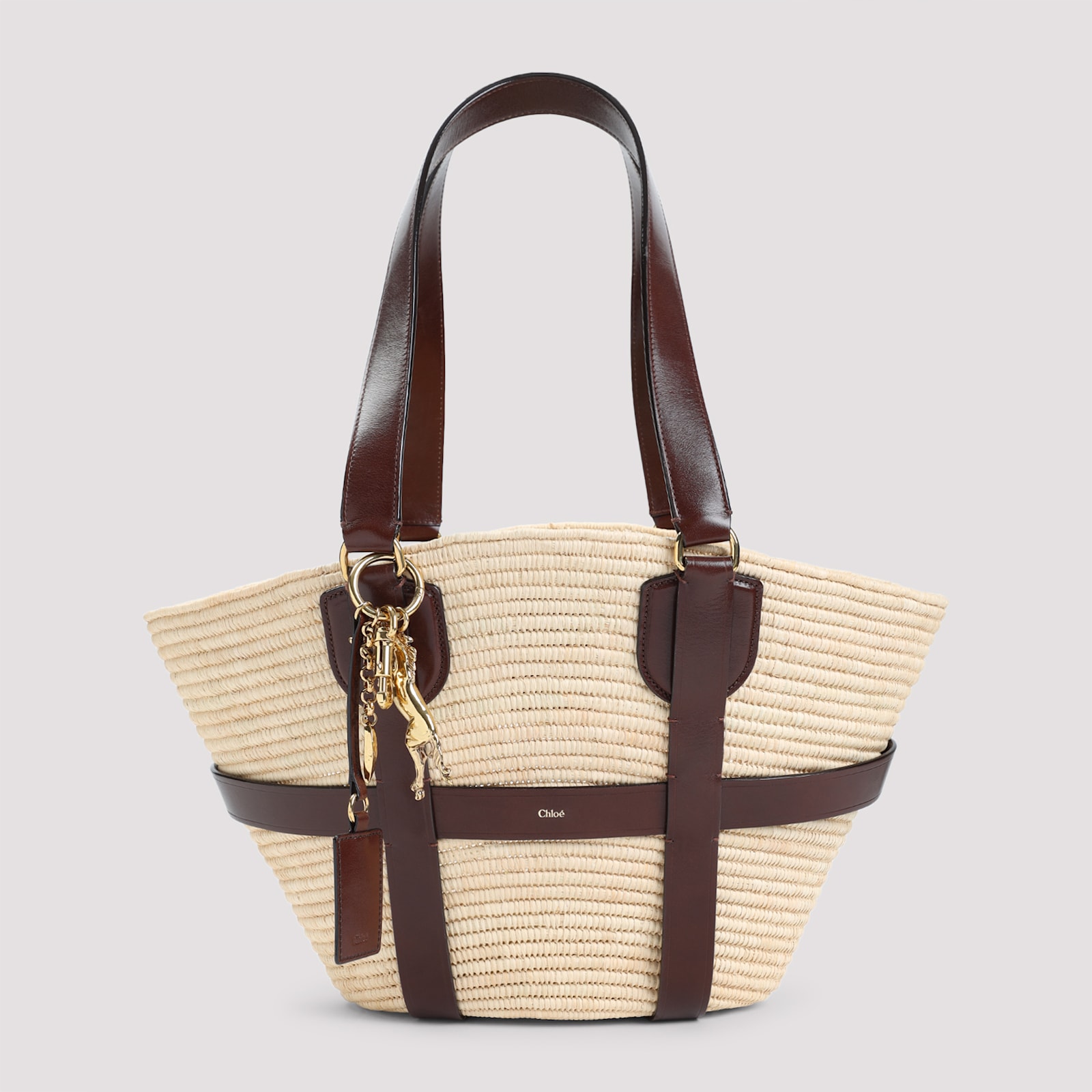 Chloé Kerala 25 Raffia Shoulder Bag