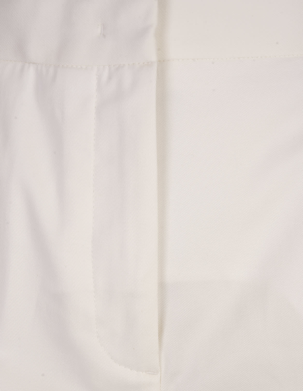 Shop Fabiana Filippi Wide White Gabardine Trousers