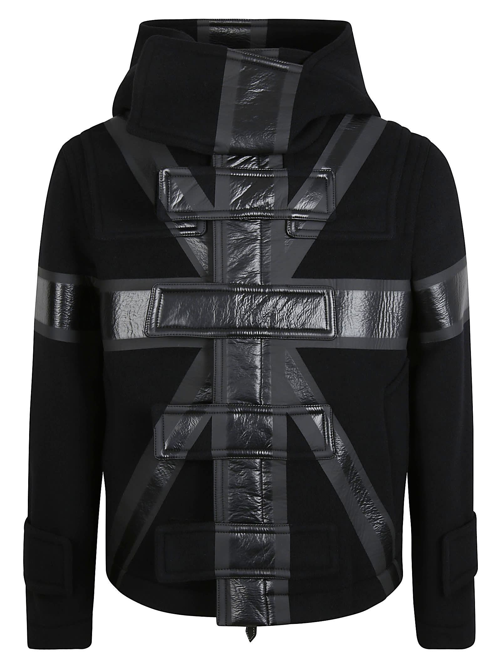 Burberry Cross Tape Patterned Hooded Sweater
