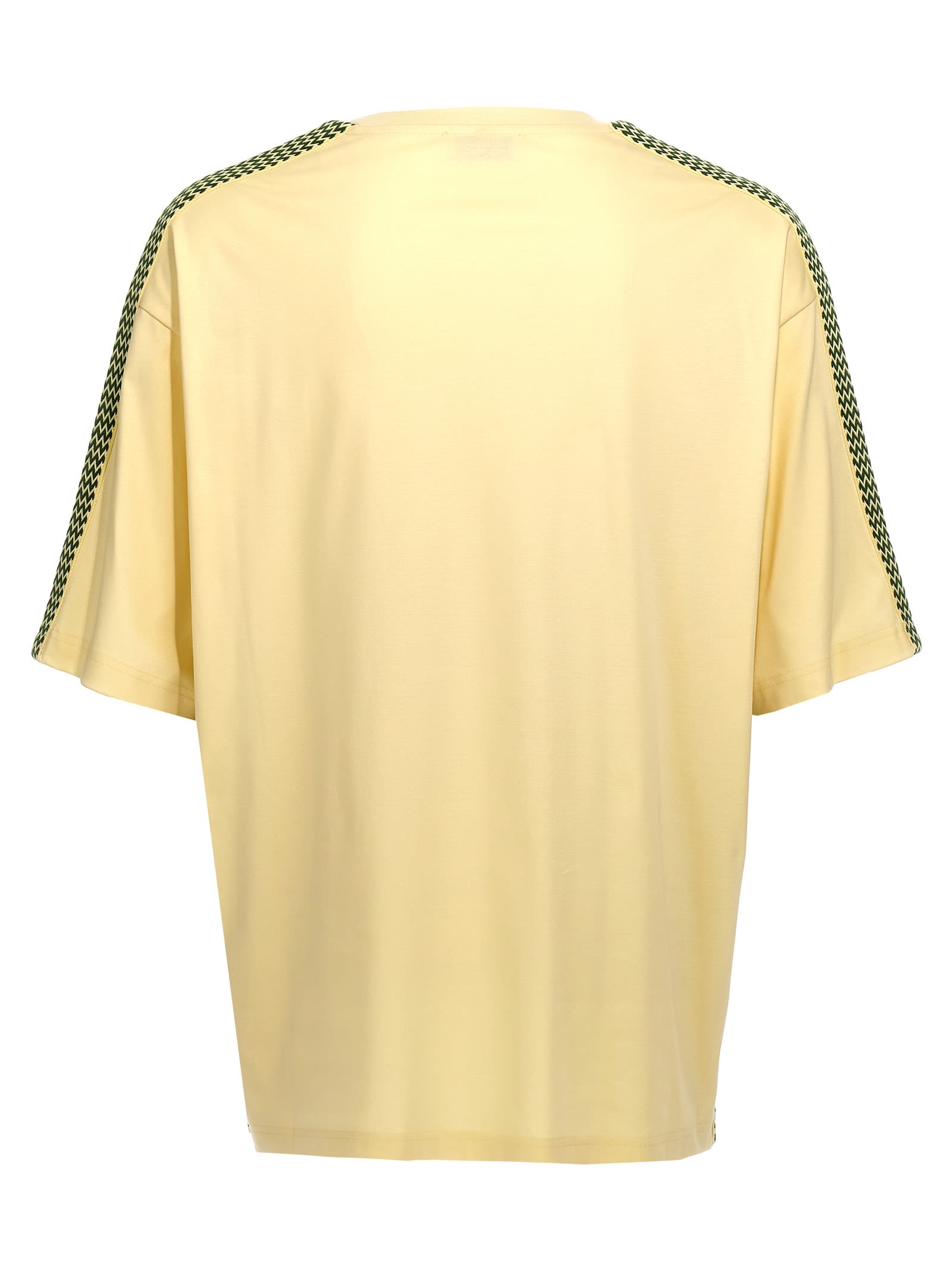 Shop Lanvin Brodé  Side Curb T-shirt In Yellow