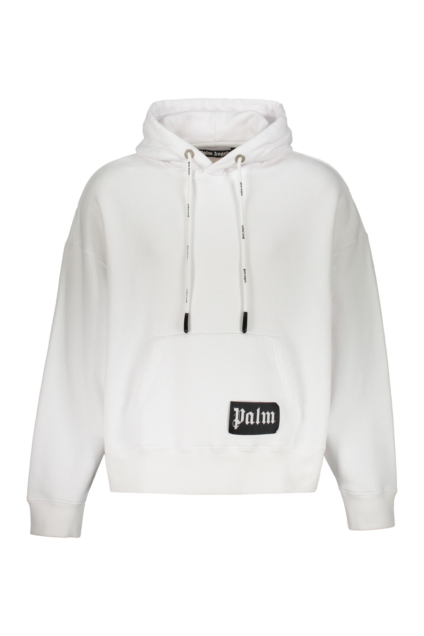 Shop Palm Angels Hooded Sweatshirt In White