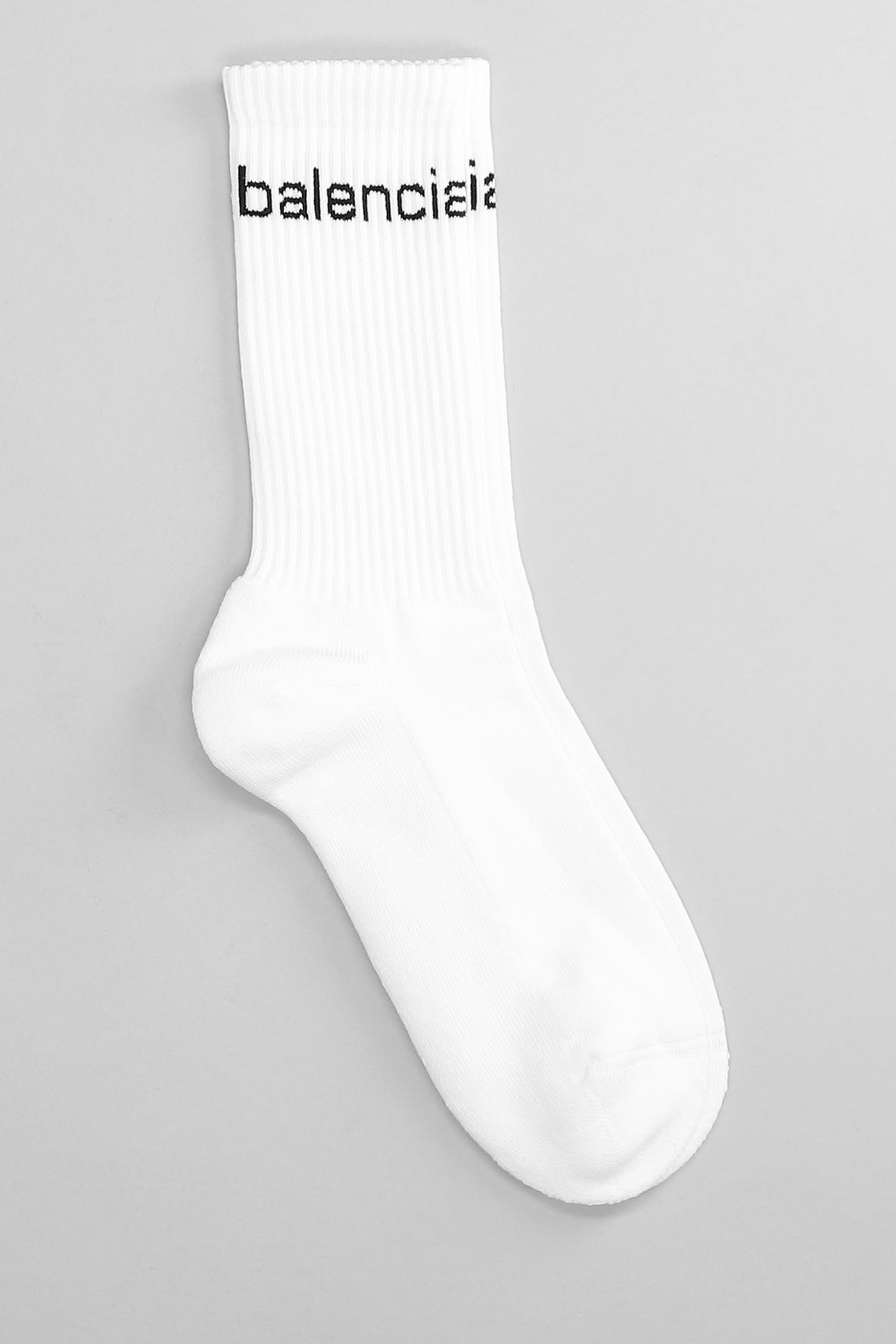 BALENCIAGA SOCKS IN WHITE COTTON