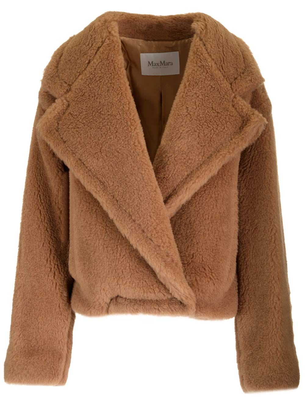 Max Mara Gardone Camel Hair And Silk Teddy Coat In Brown
