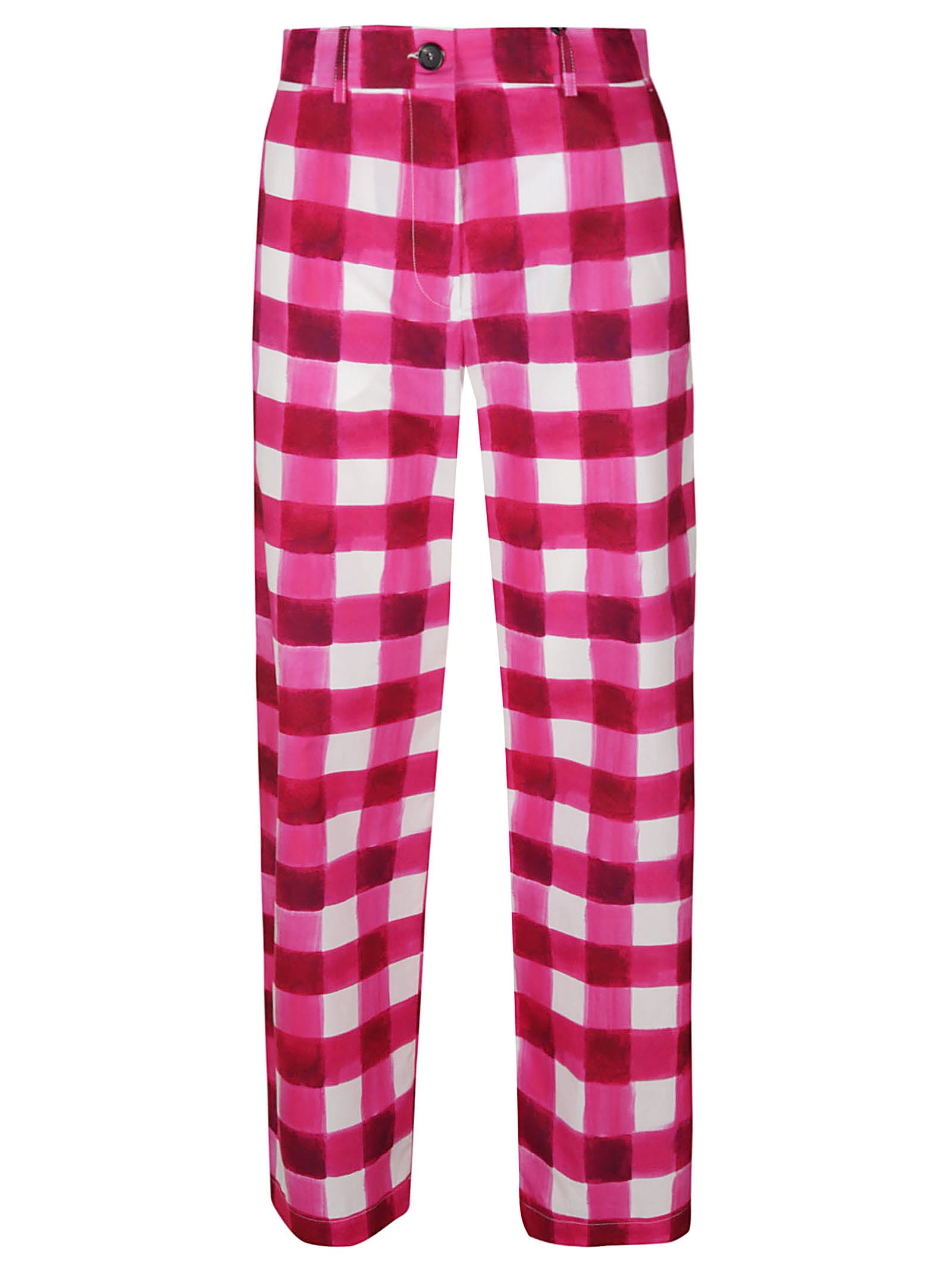 MSGM Check Patterned Trousers