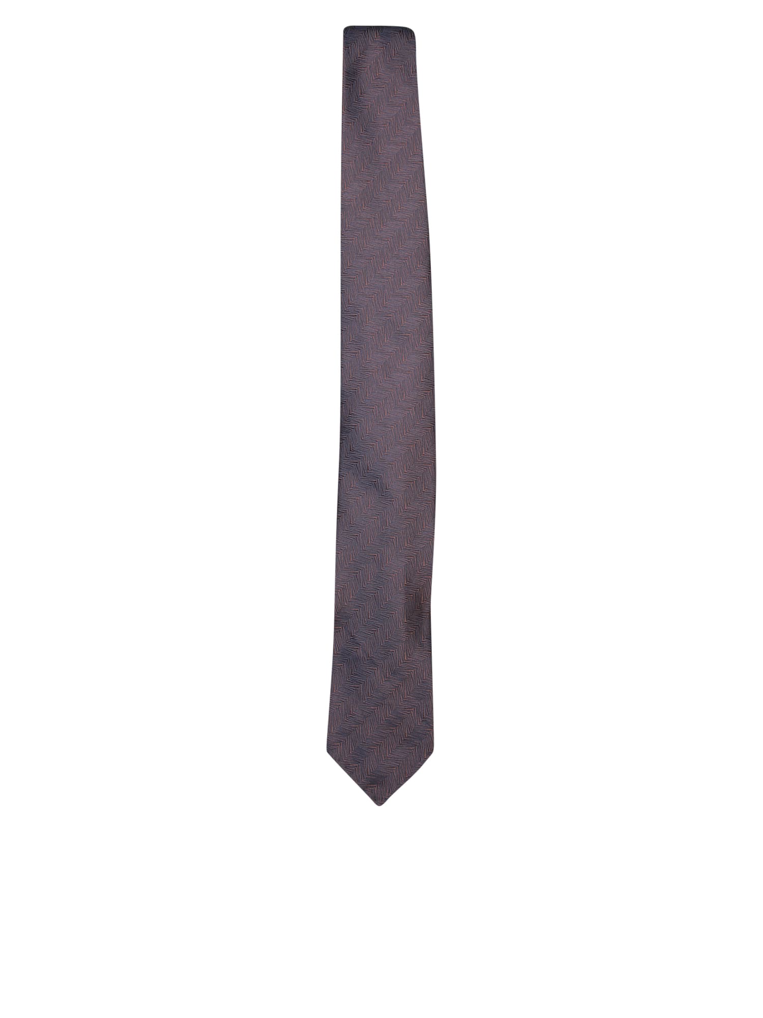 Shop Lardini 7cm Brown/blue Silk Tie