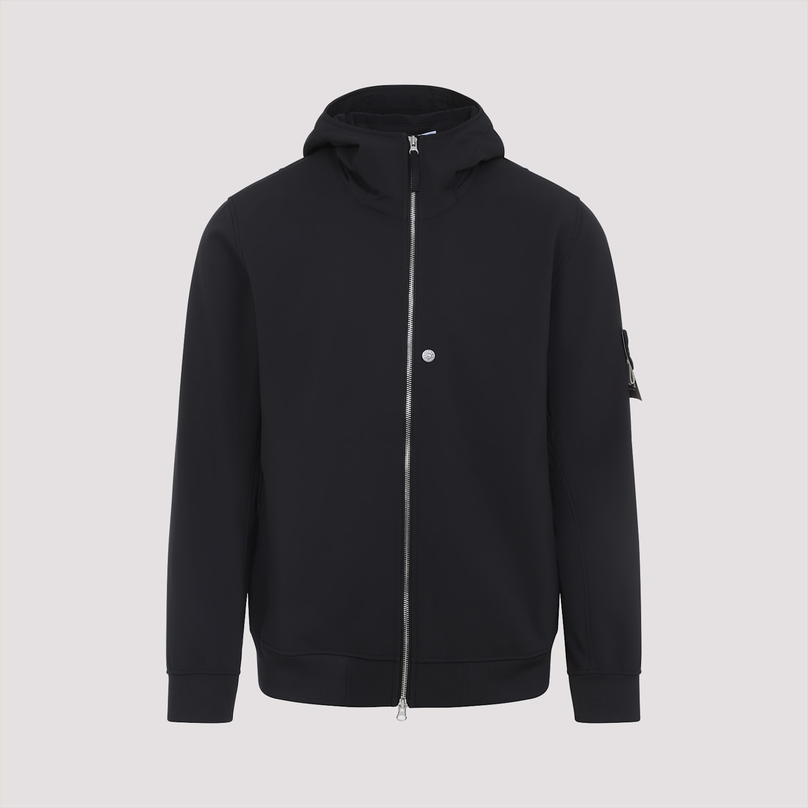 Stone Island Light Jacket With Hood And Weatherproof Membrane In Multi