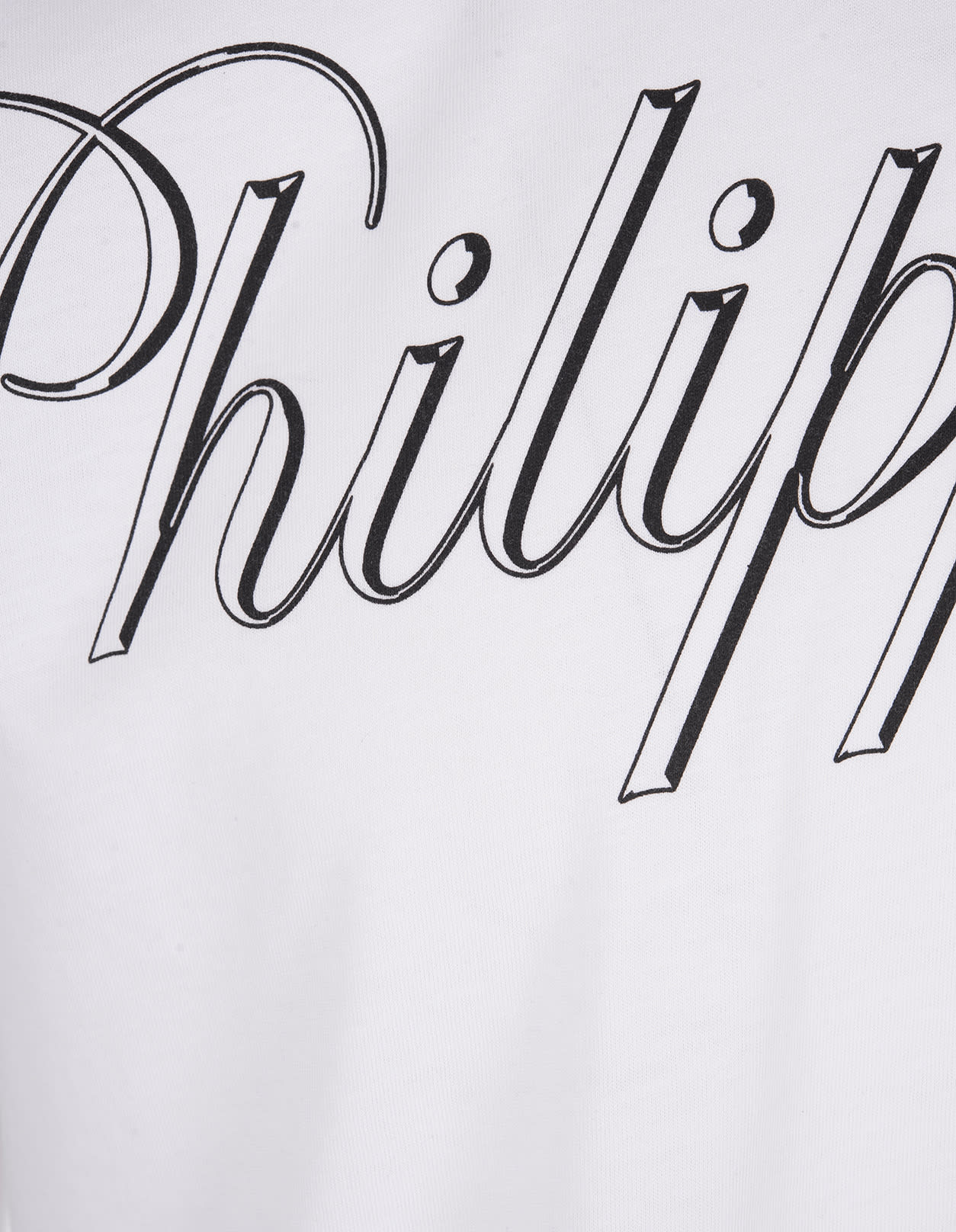 Shop Philipp Plein White T-shirt With  Tm Print In Black