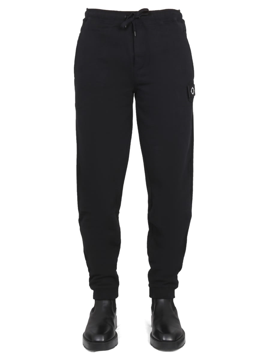 Shop Ma.strum Jogging Pants With Iconic Label In Black