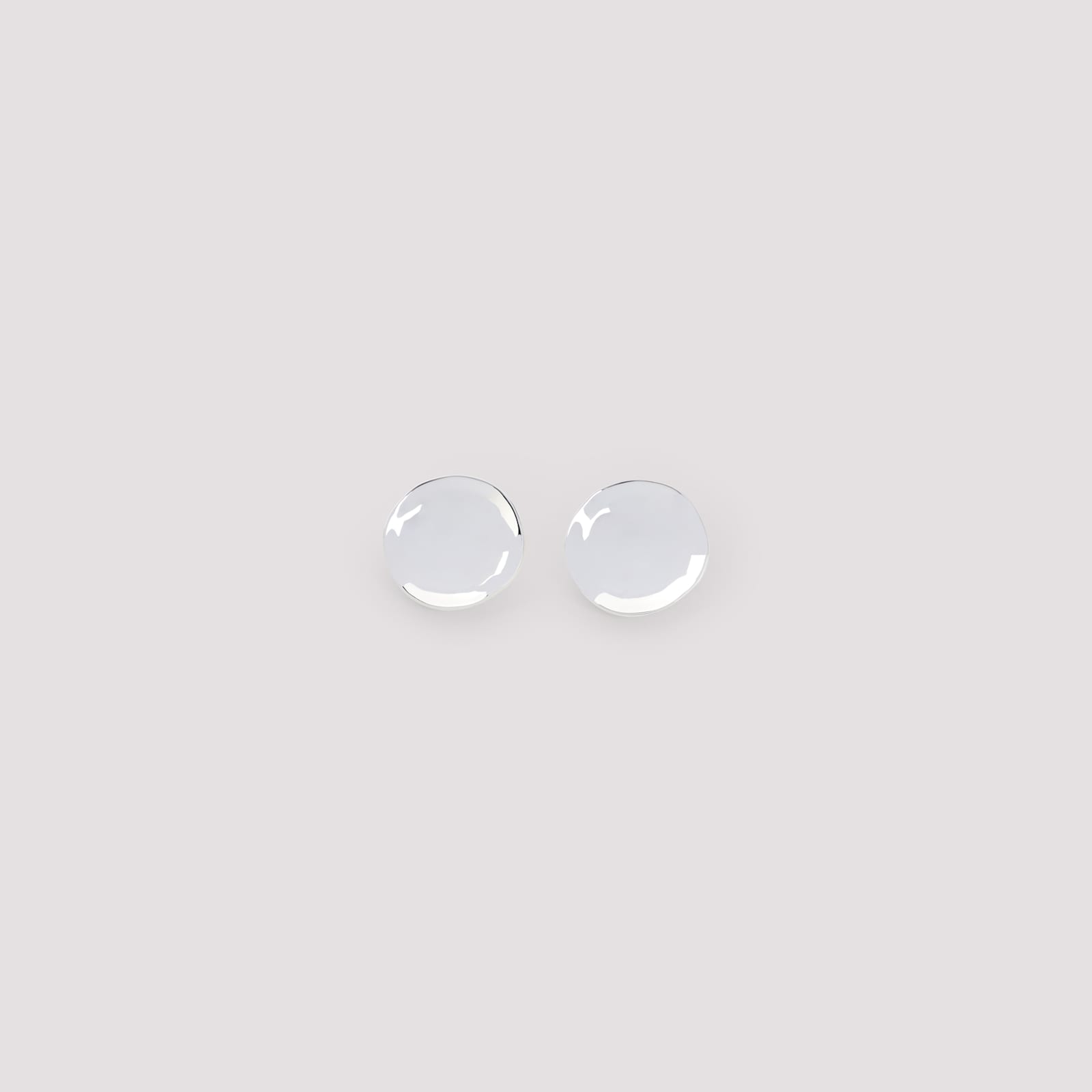Phoebe Philo Medallion Dish Earrings In Metallic
