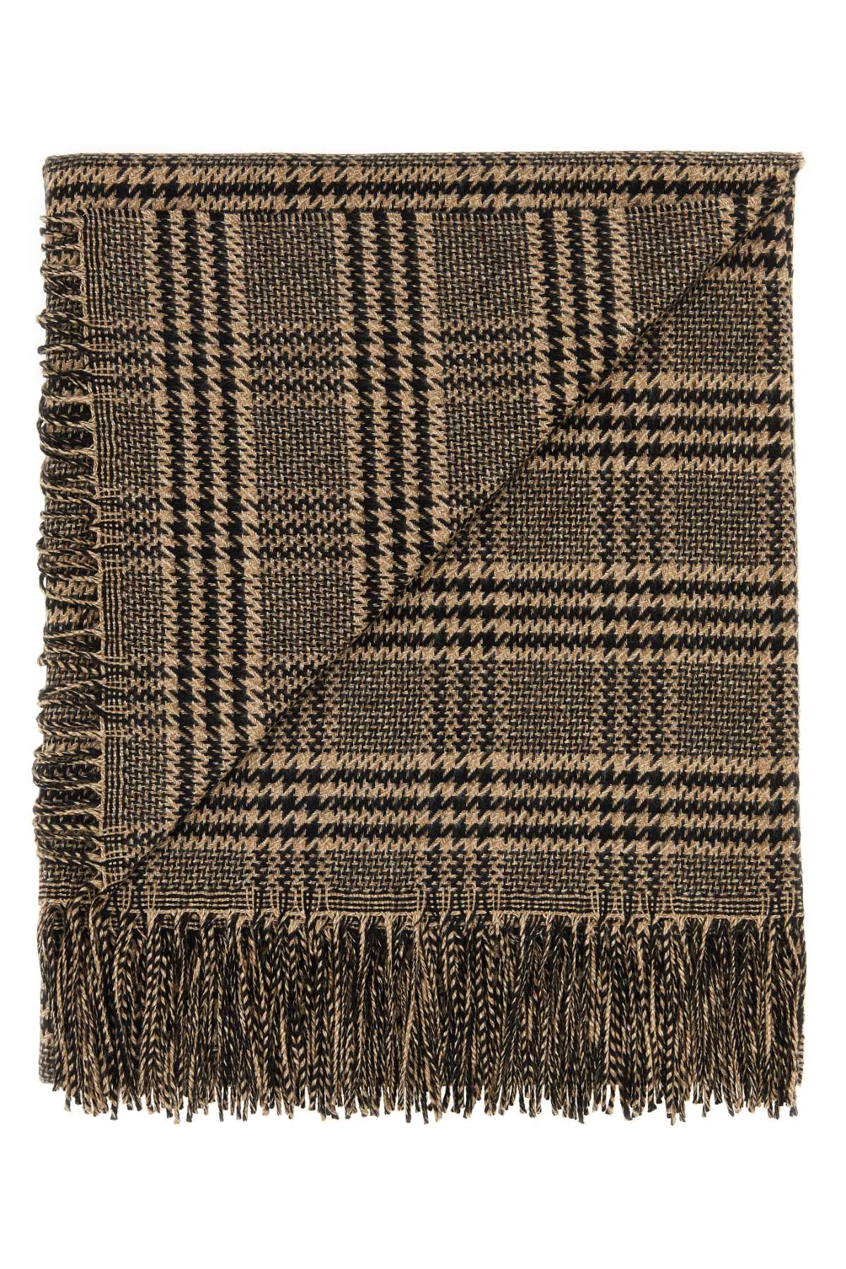 Saint Laurent Embroidered Silk Blend Scarf In Multi