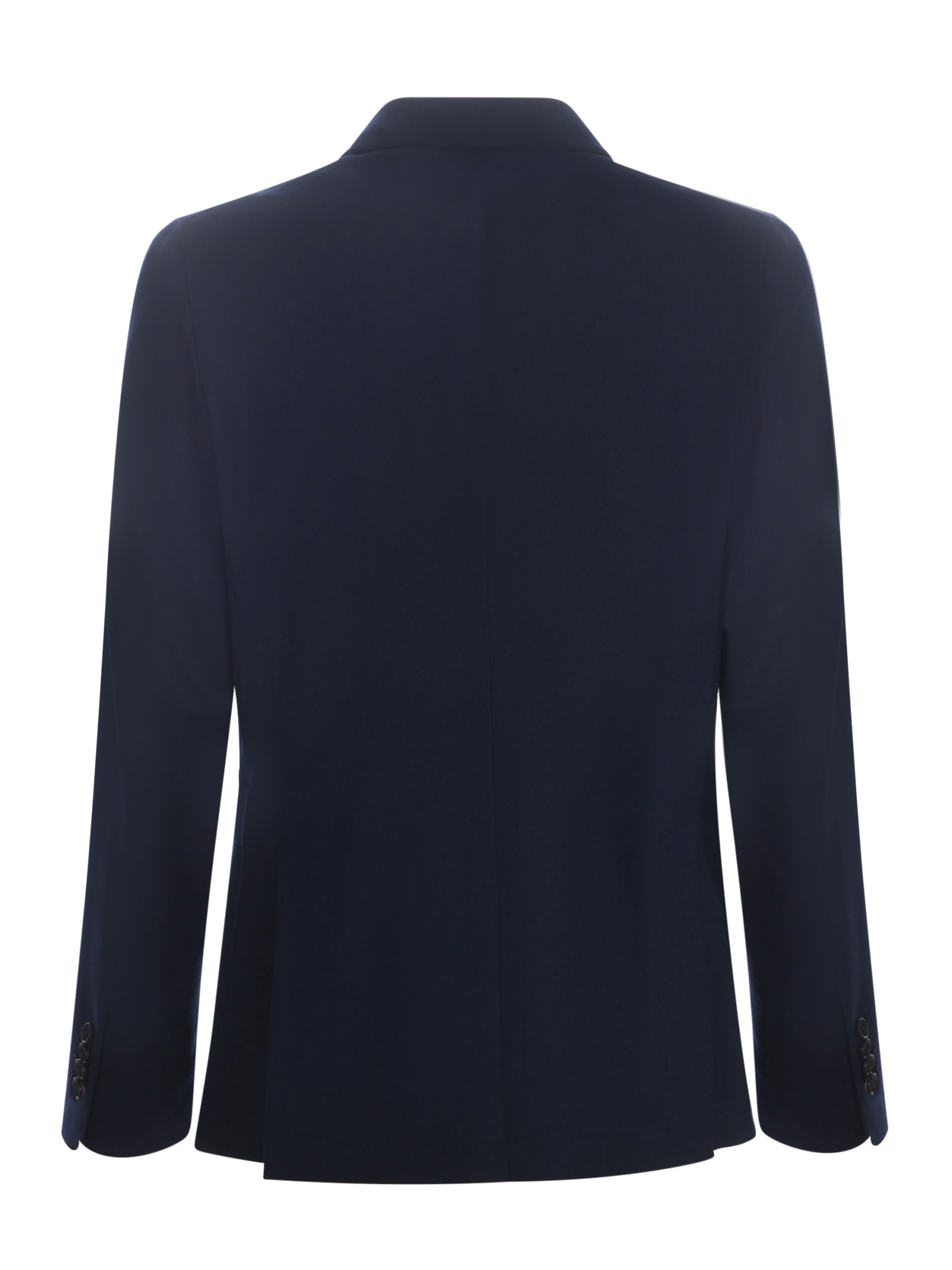 Shop Manuel Ritz Double-breasted  Wool Jacket In Blue