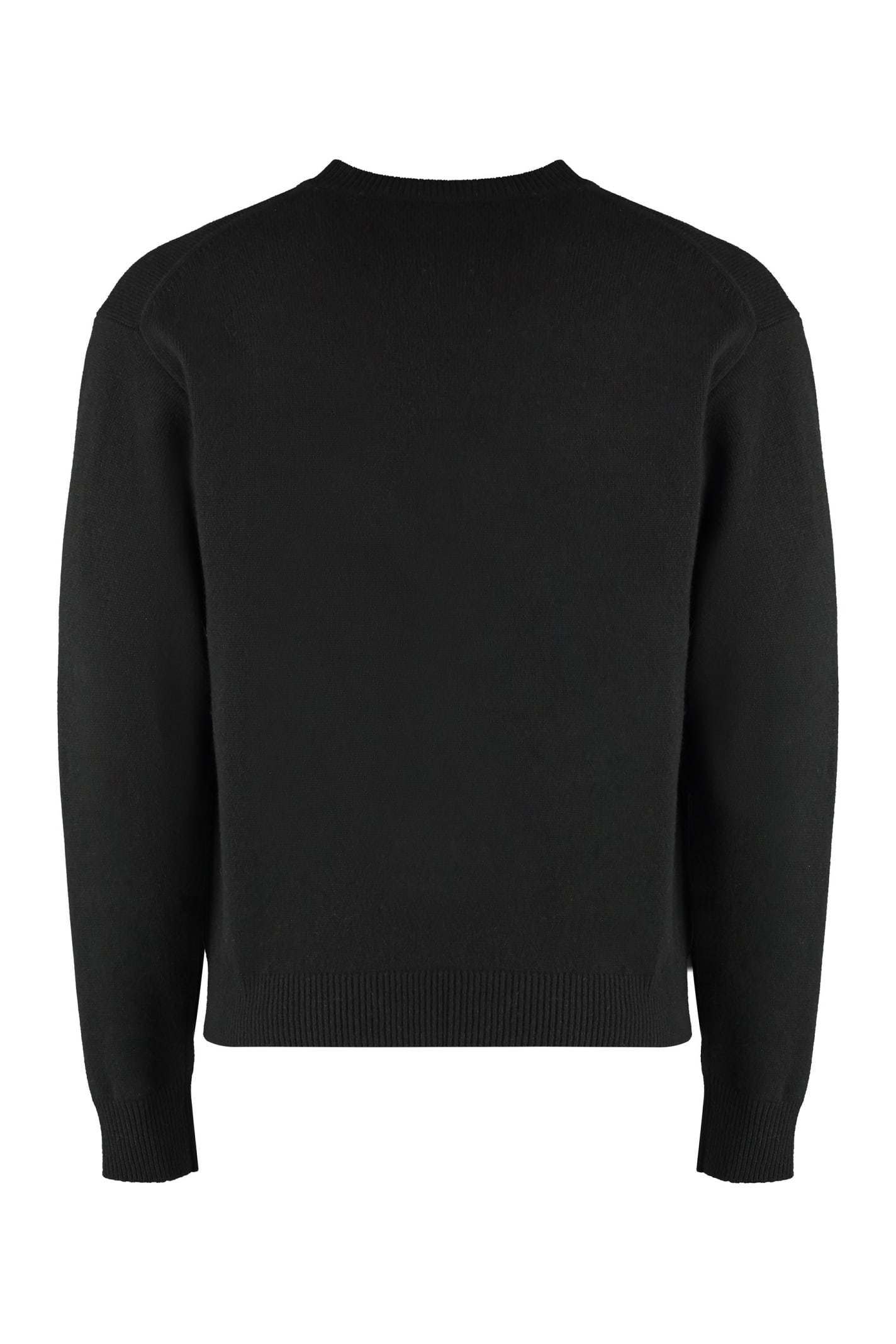 Shop Kenzo Crew-neck Wool Sweater In Black