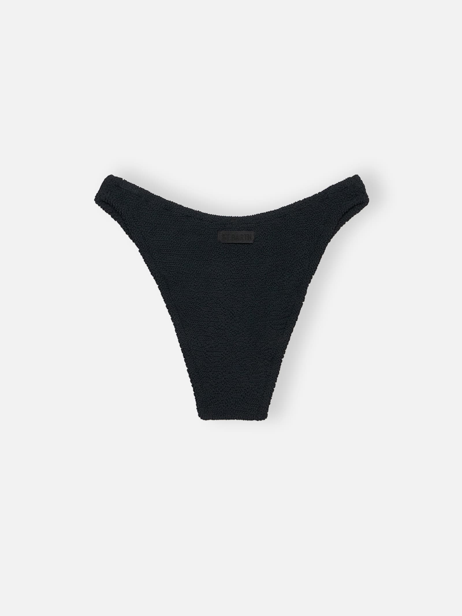Mc2 Saint Barth Woman Black Classic Crinkle Swim Briefs Elise In Black