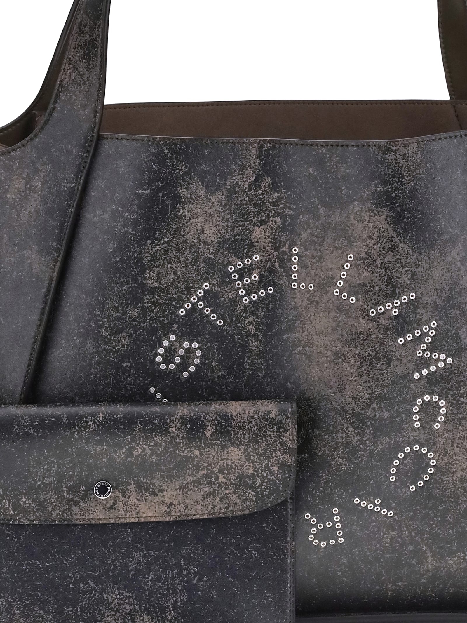 Stella Mccartney Aged Effect Tote Bag In Brown
