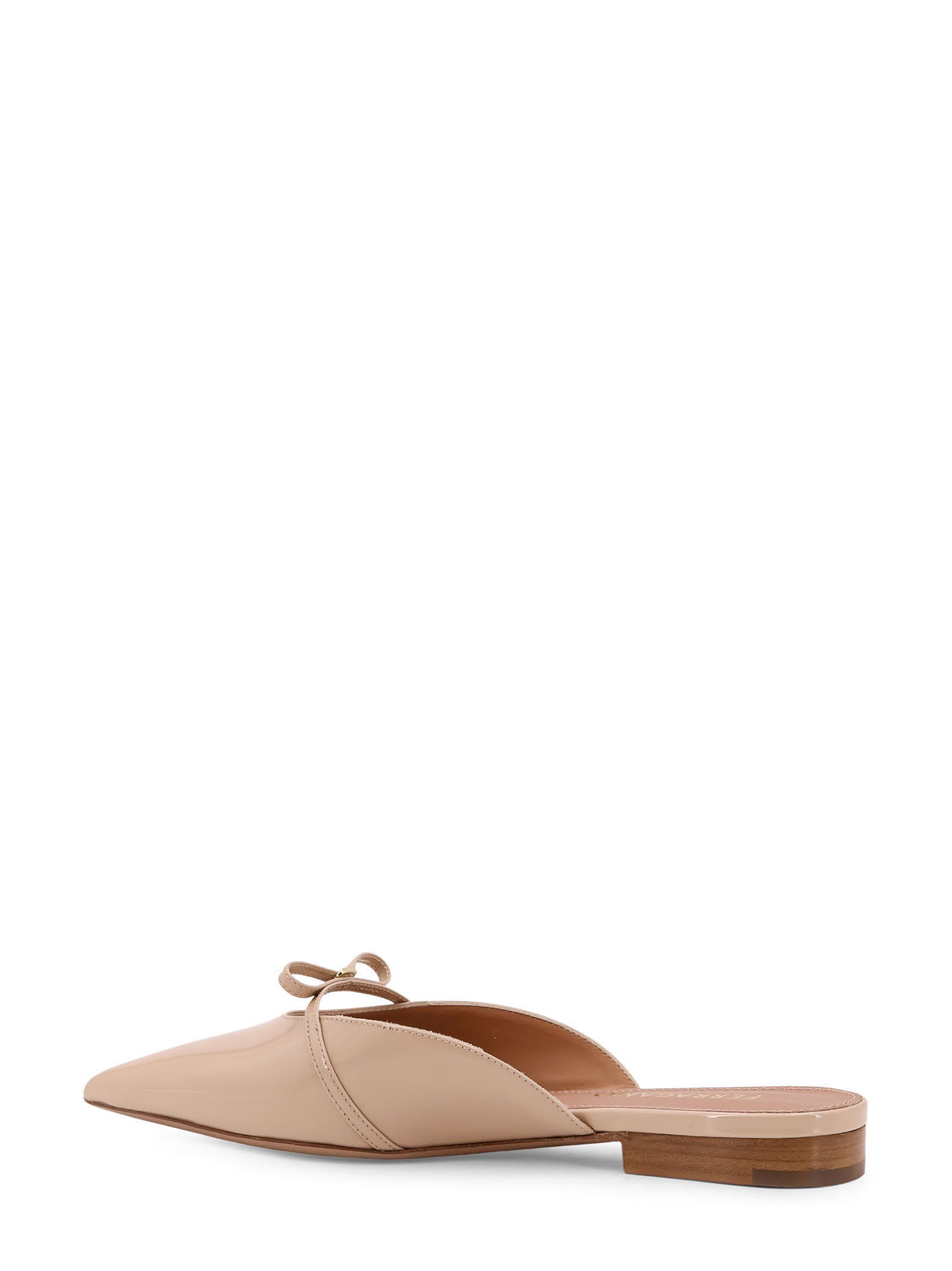 Shop Ferragamo Giulye Patent Leather Mule In Beige