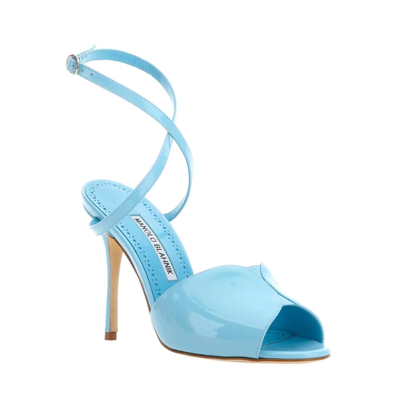 Shop Manolo Blahnik Hourani 105 Sandals In Blue