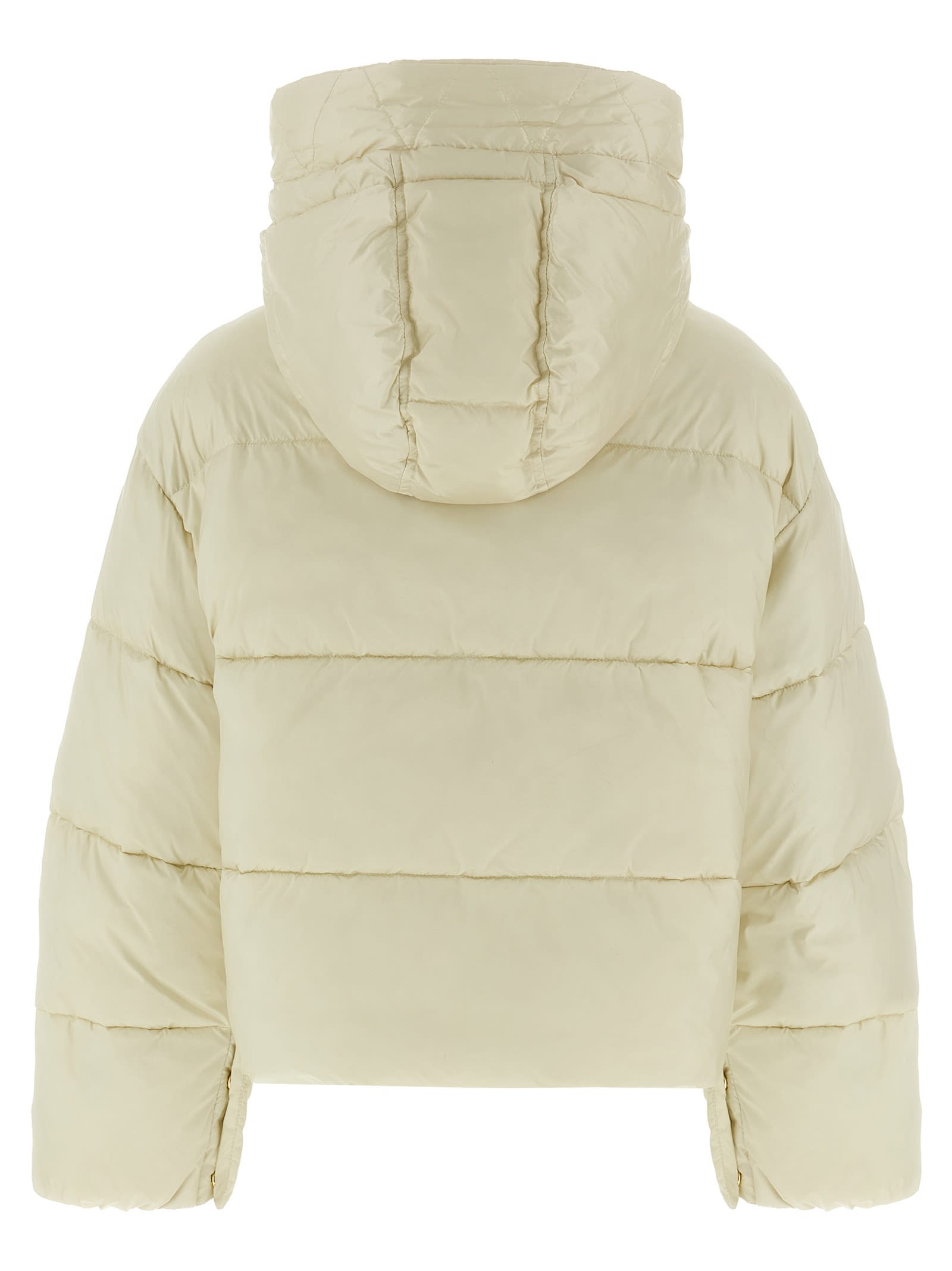 Pinko Quilted Hooded Jacket Front Pockets In Multi
