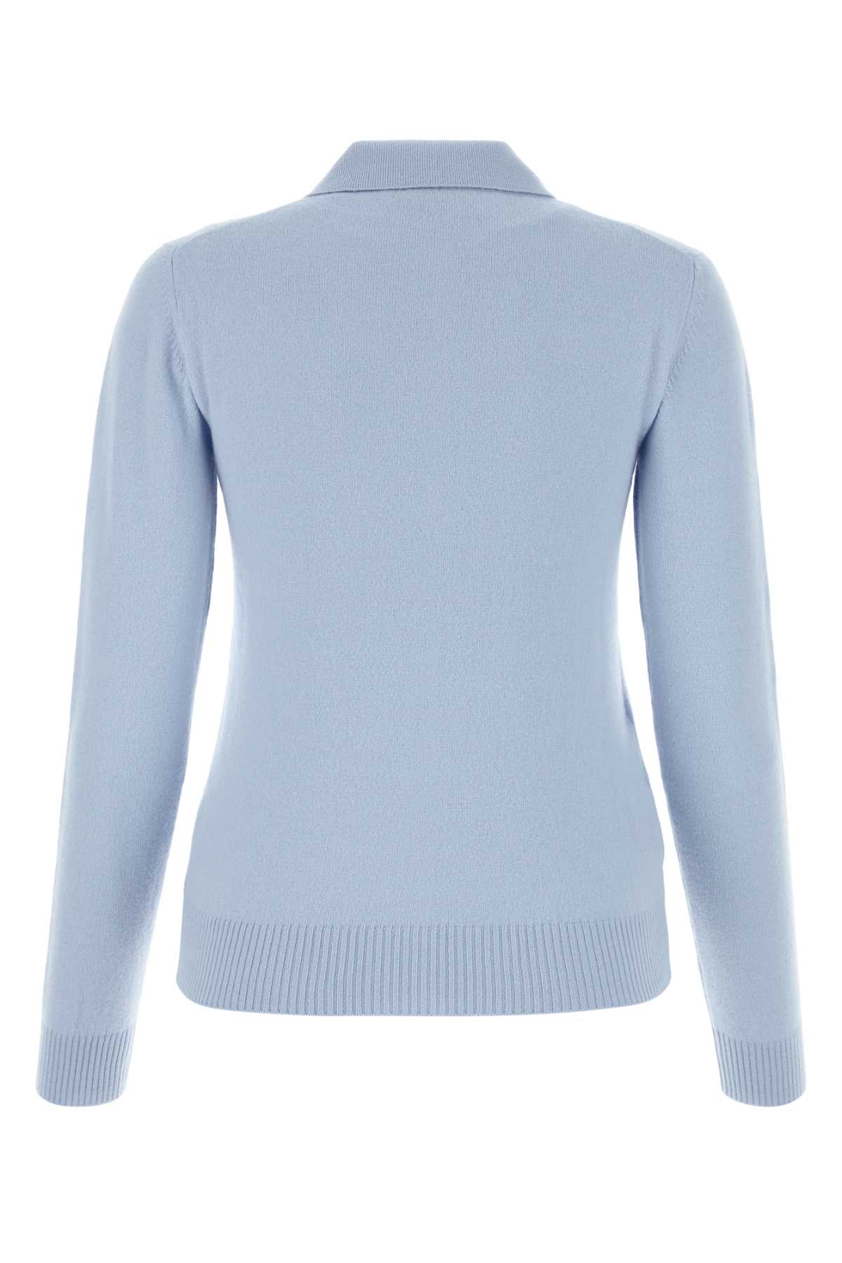 Shop Miu Miu Light Blue Cashmere Cardigan In Cielo