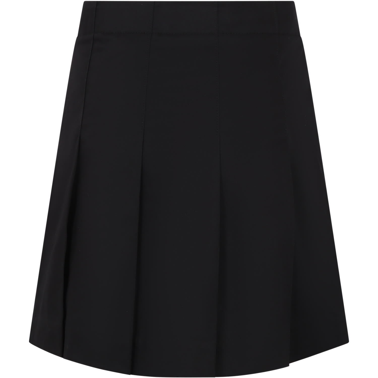 Shop Burberry Black Skirt For Girl With Logo