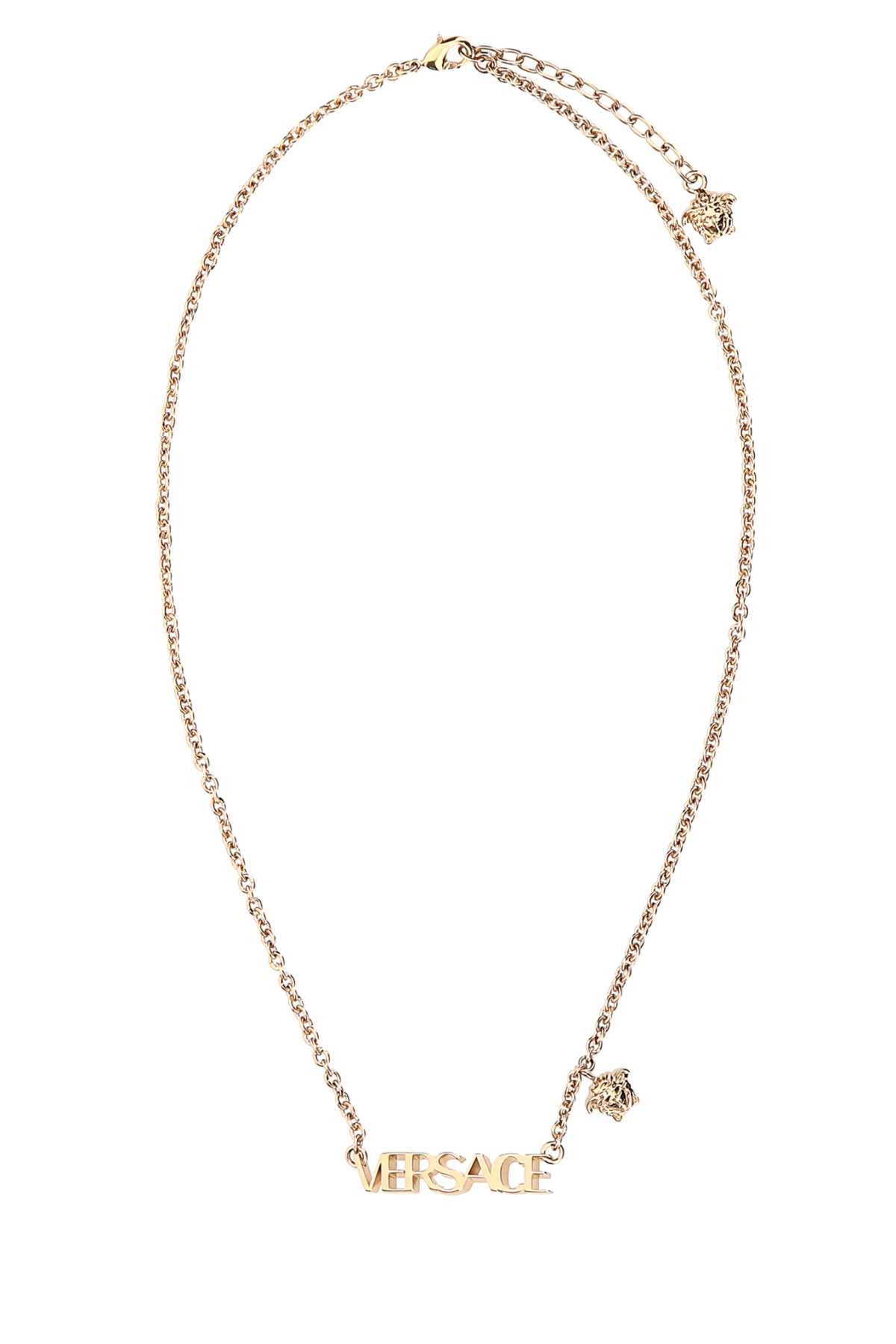 Shop Versace Gold Metal Necklace In 3j000