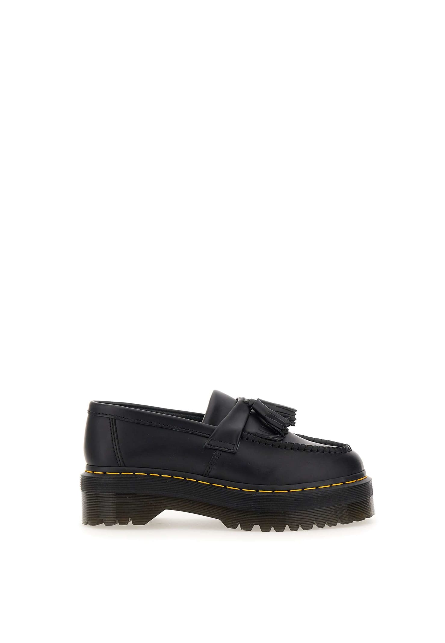 Shop Dr. Martens' Adrian Quad Leather Loafers In Nero