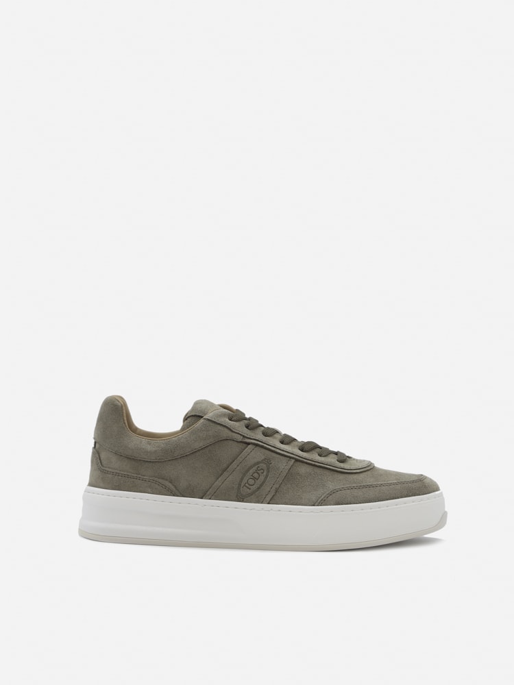 Tods Suede Sneakers With Embossed Side Logo