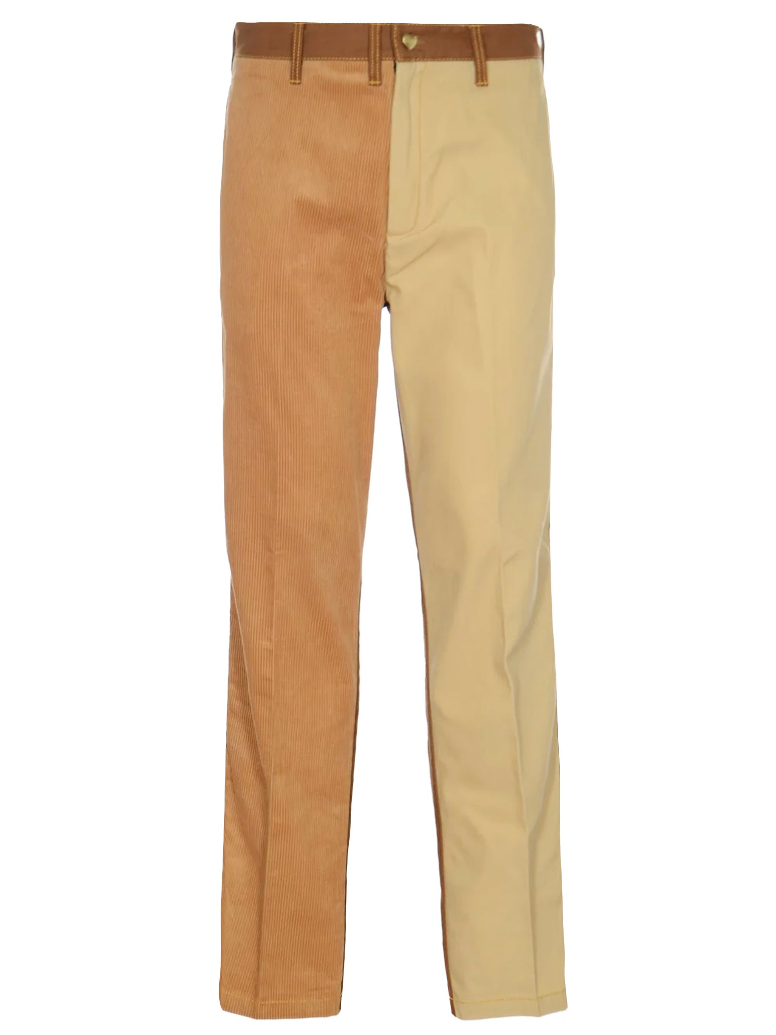 Marni Beige And Brown Cotton Trousers