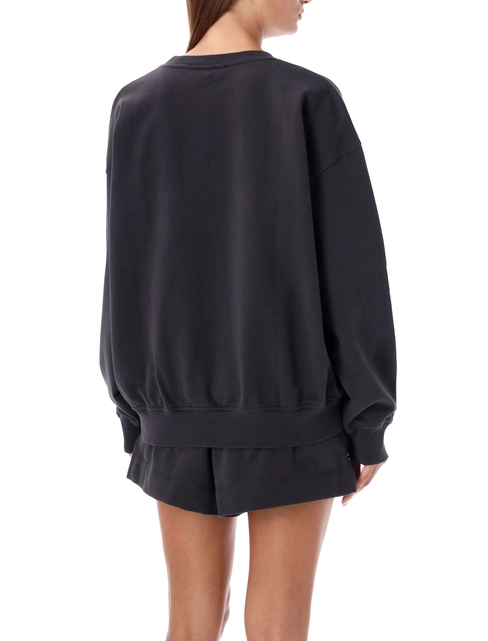 Shop Ganni Oversized Sweatshirt In Phantom