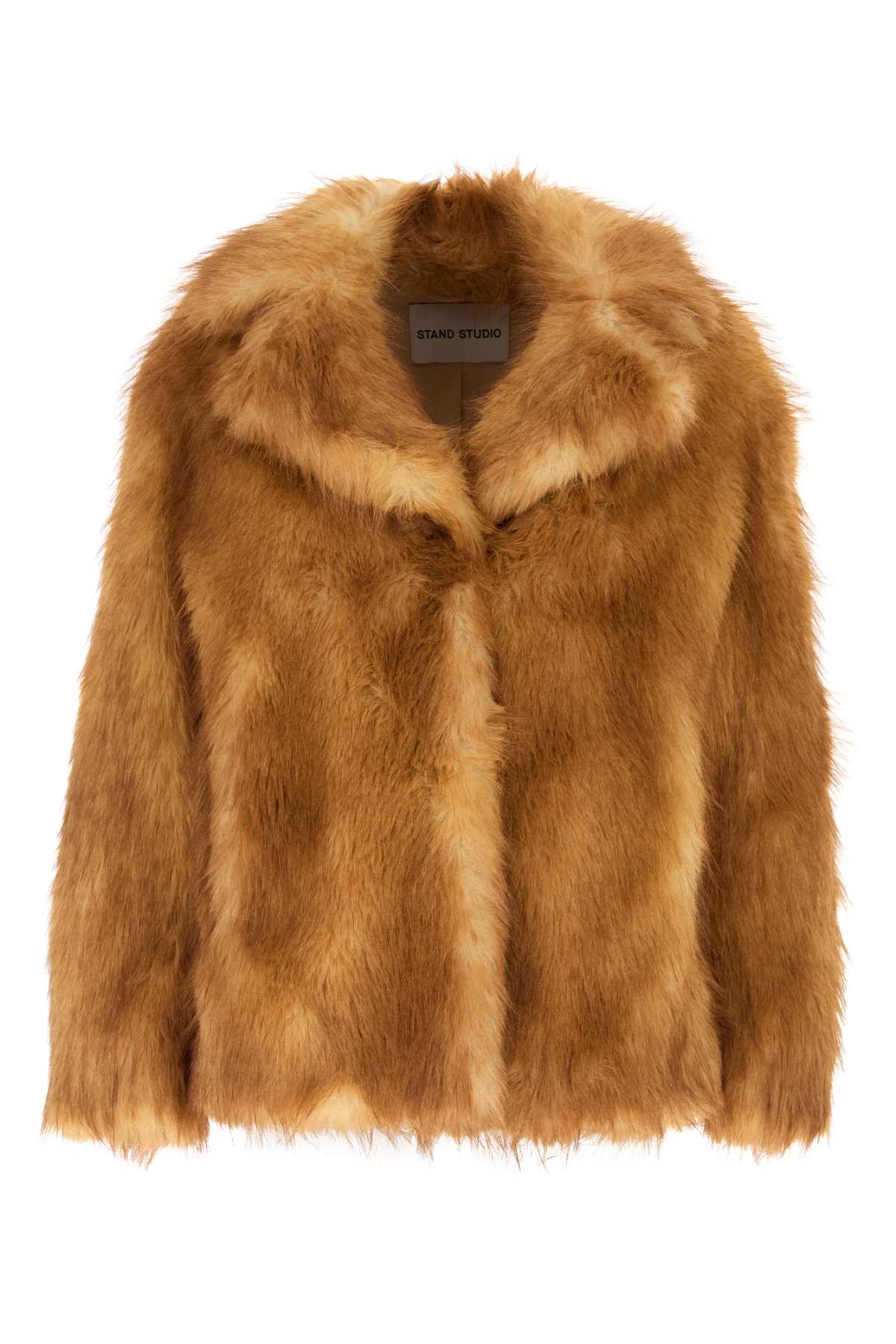 Caramel Janice Eco Fur Coat