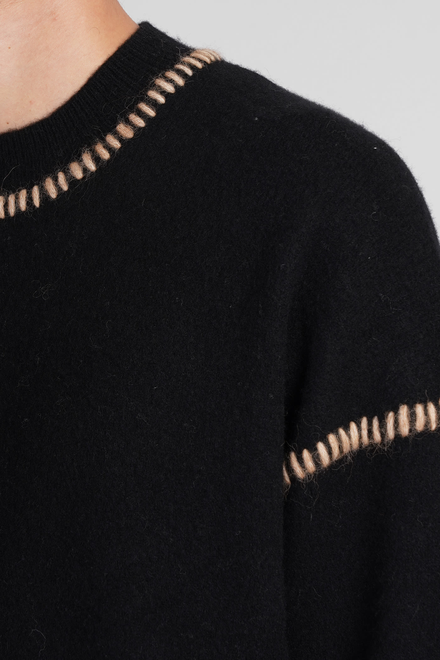 Shop Ballantyne Knitwear In Black Wool