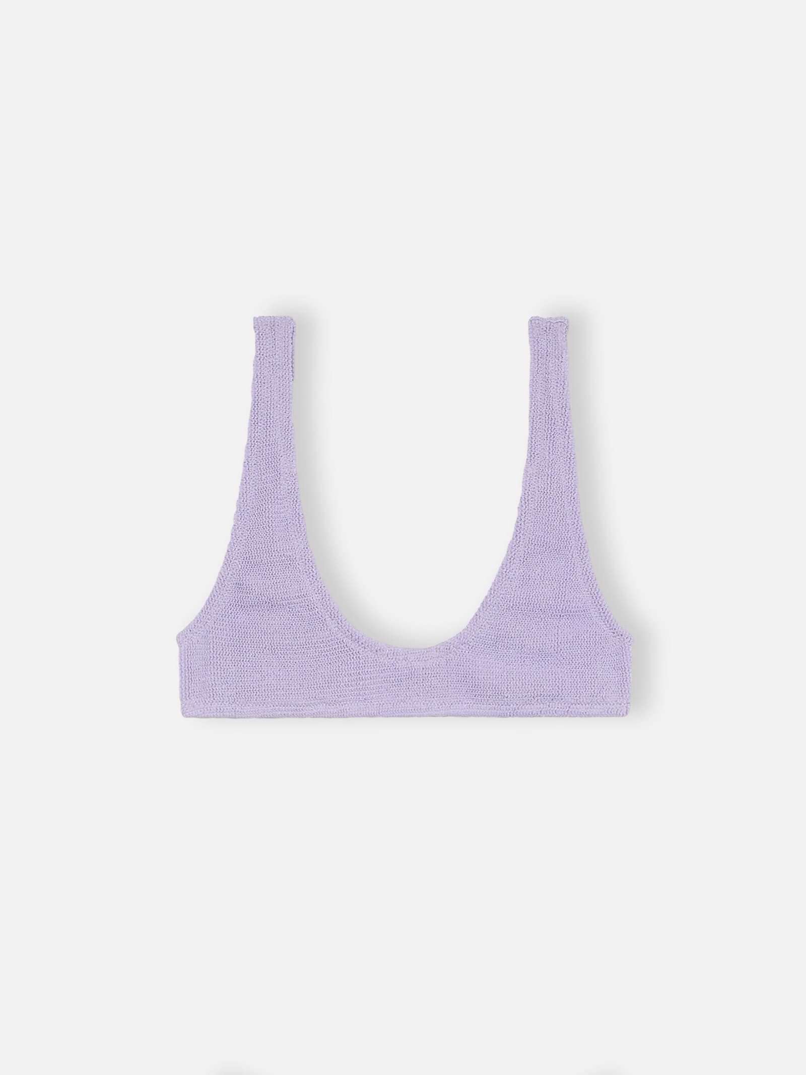 MC2 SAINT BARTH WOMAN LILAC LUREX TINY CRINKLE BRALETTE PAMY