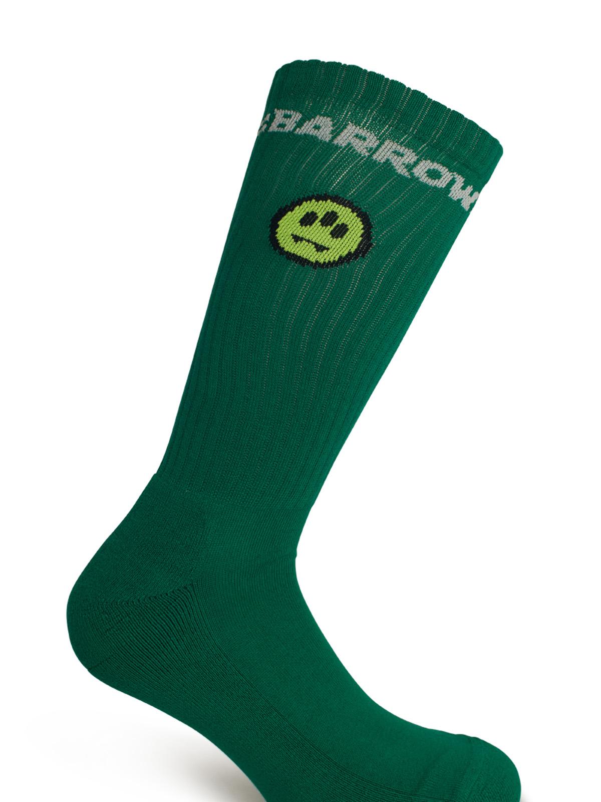 Barrow Green Cotton Blend Socks In Green