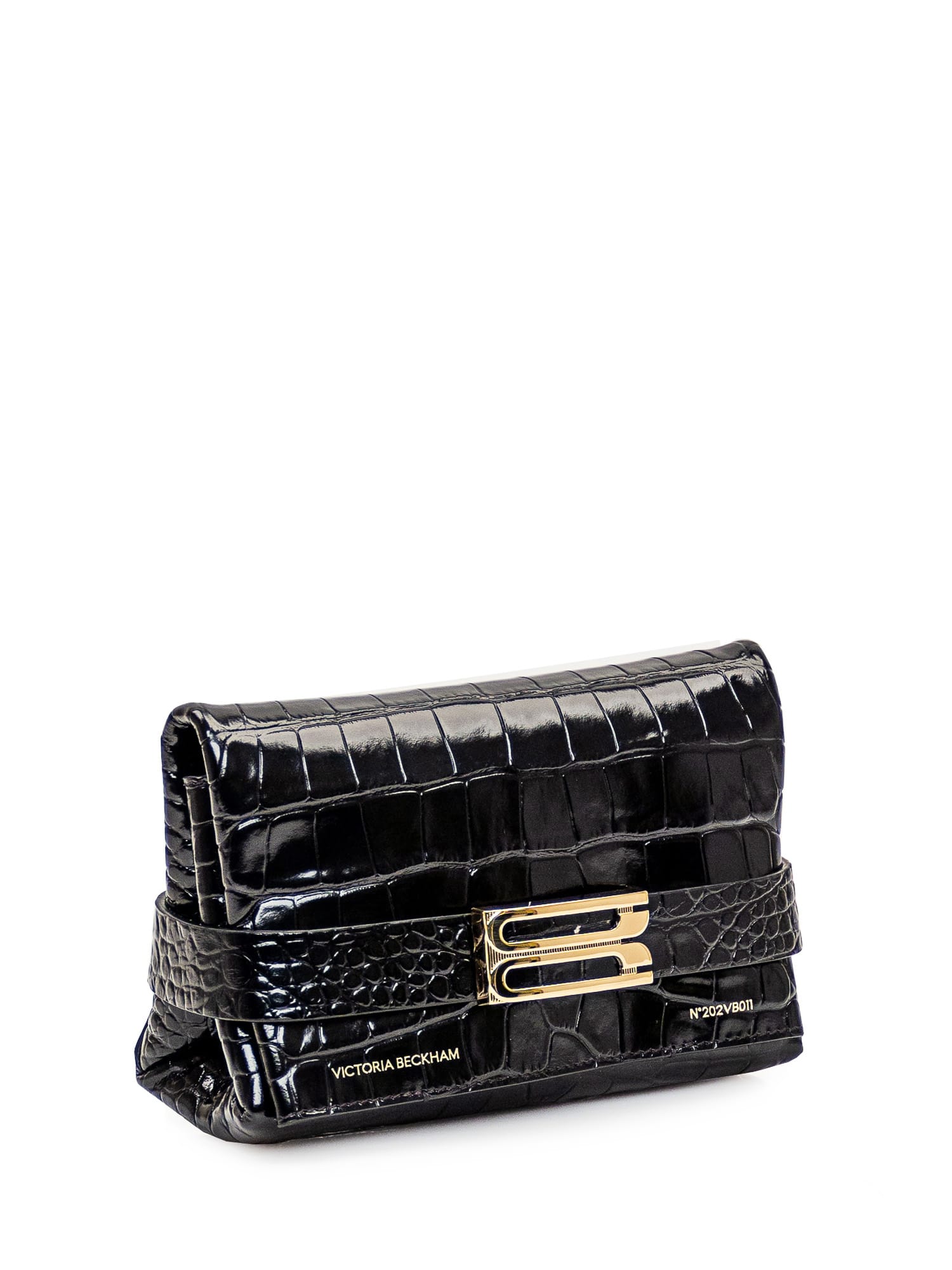 Shop Victoria Beckham Mini B Pouch Bag In Black