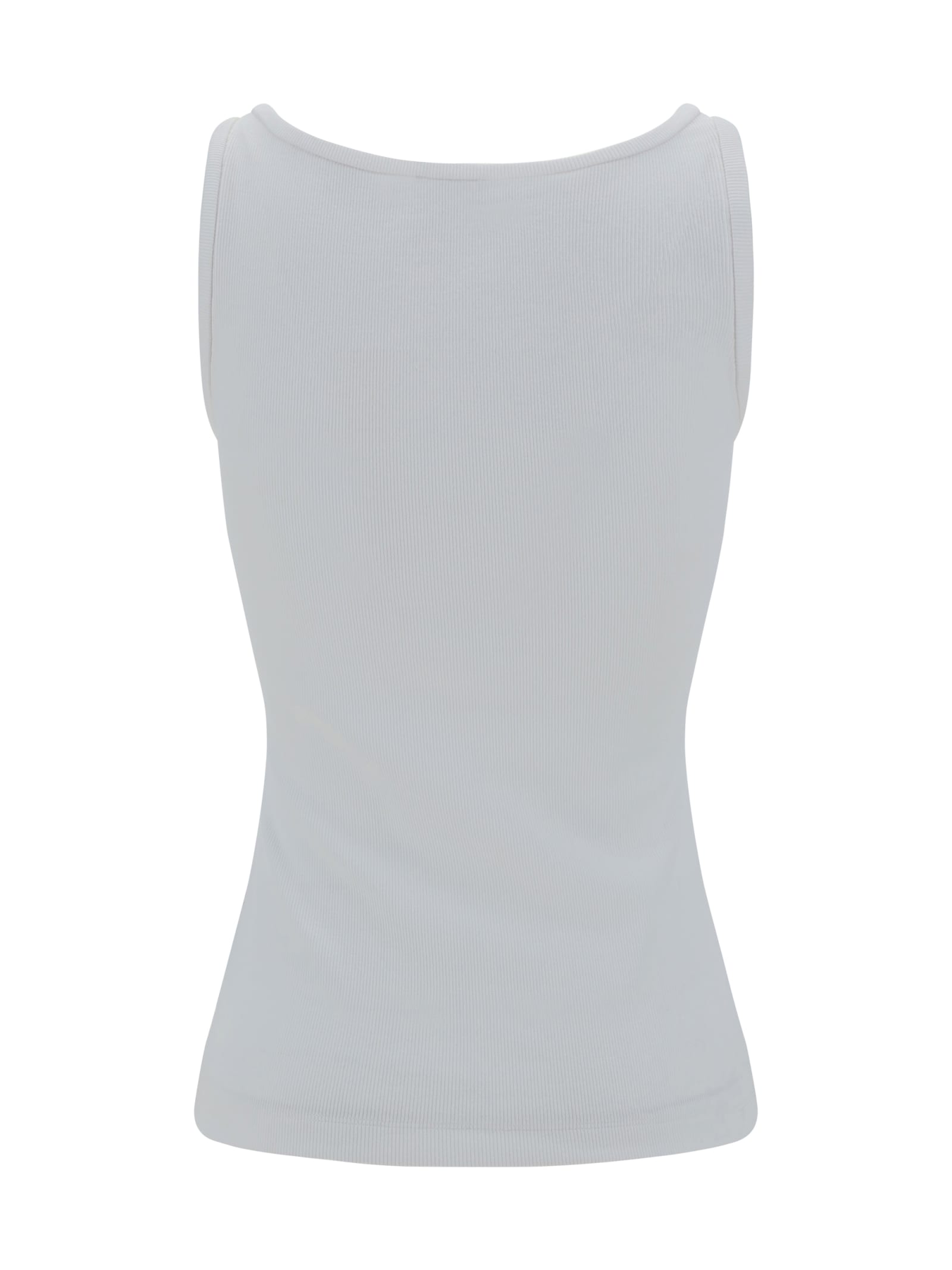 Shop Versace Top In Optical White