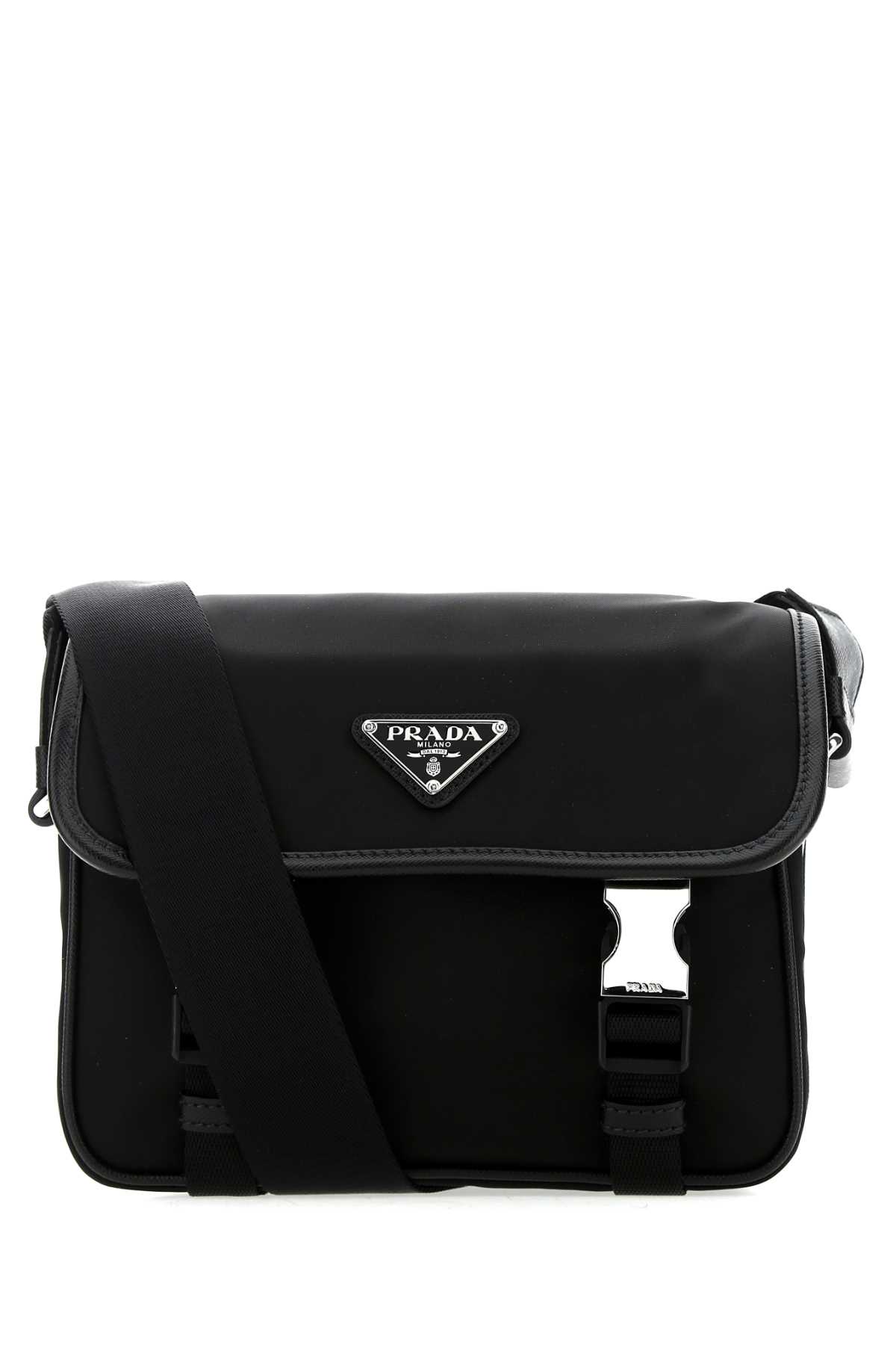 Black Re-nylon Crossbody Bag