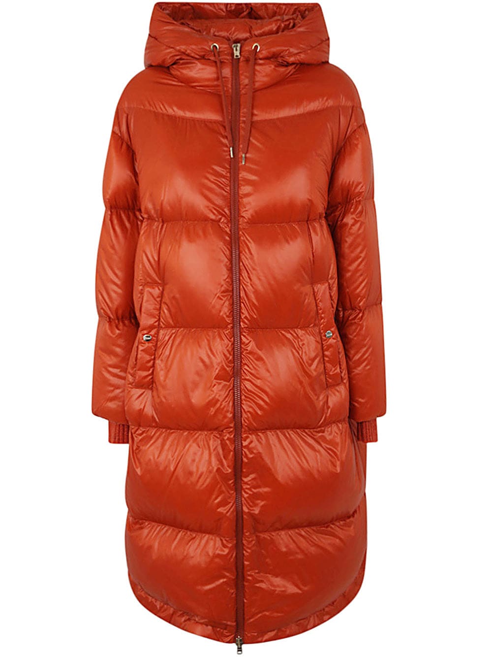 HERNO QUILTED HOODED DRAWSTRING DOWN COAT