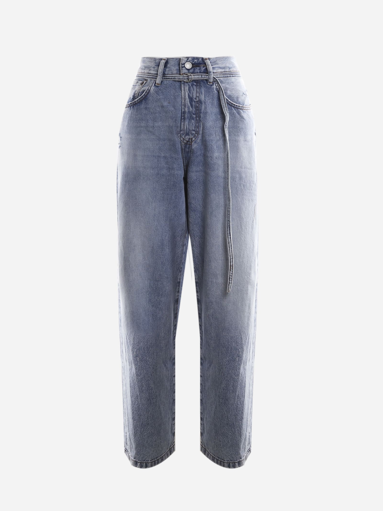 Acne Studios Toj Jeans In Cotton Denim With Faded Effect