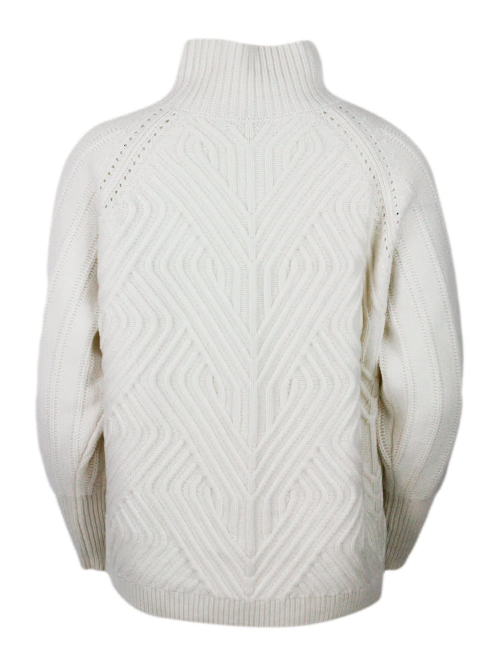 Shop Malo Sweater In Cream