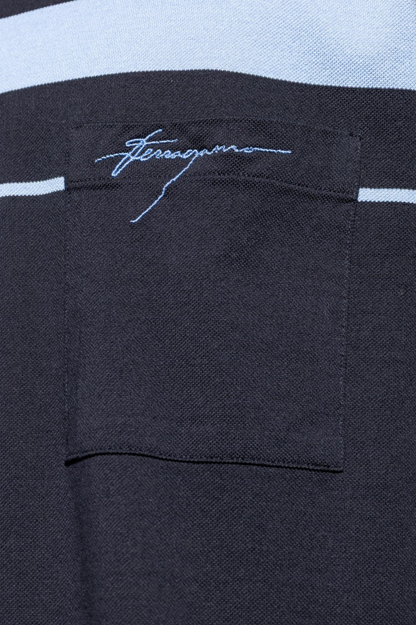 Ferragamo Cotton Sweaters In Blue
