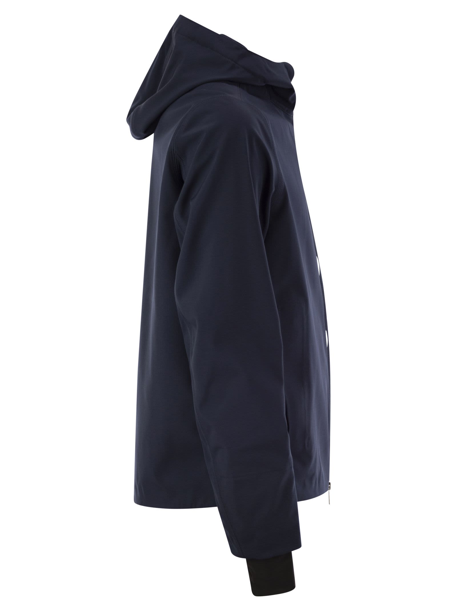 Shop K-way Jacko - Hooded Jacket In Blue Depth-blue Dept